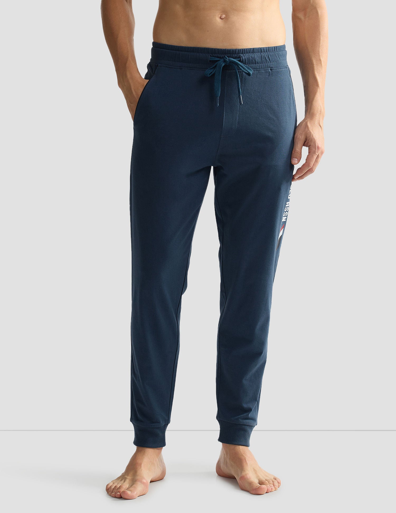 Solid OJ005 Lounge Joggers - Pack Of 1 Blue Wing Teal - U.S. POLO ASSN. | Large