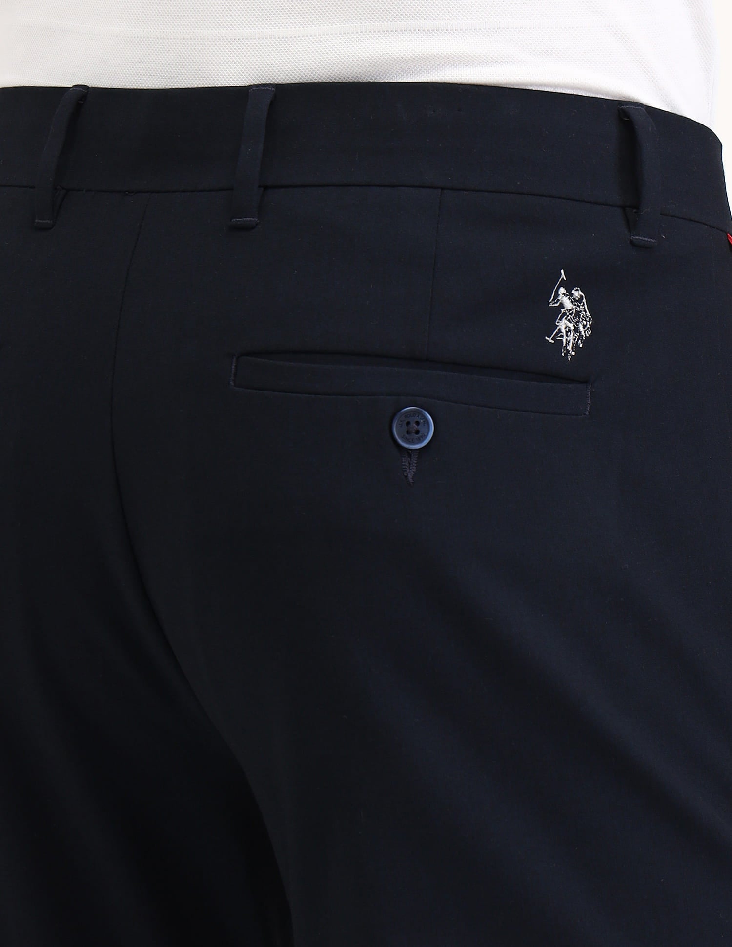 Austin Slim Fit Twill Trousers Navy - U.S. Polo Assn. India | Large