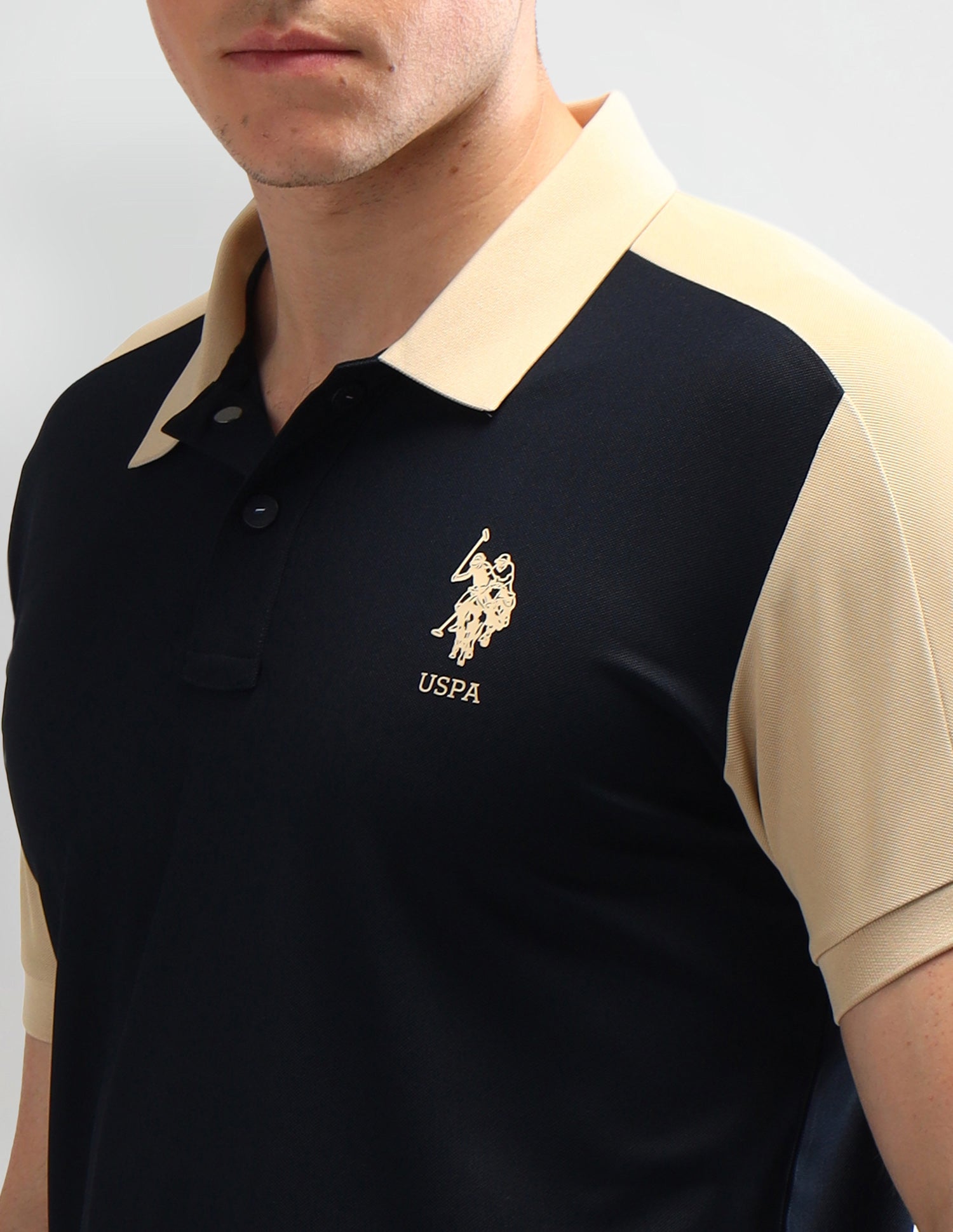 Colourblocked Slim Fit Polo Shirt Navy - U.S. Polo Assn. India | Large
