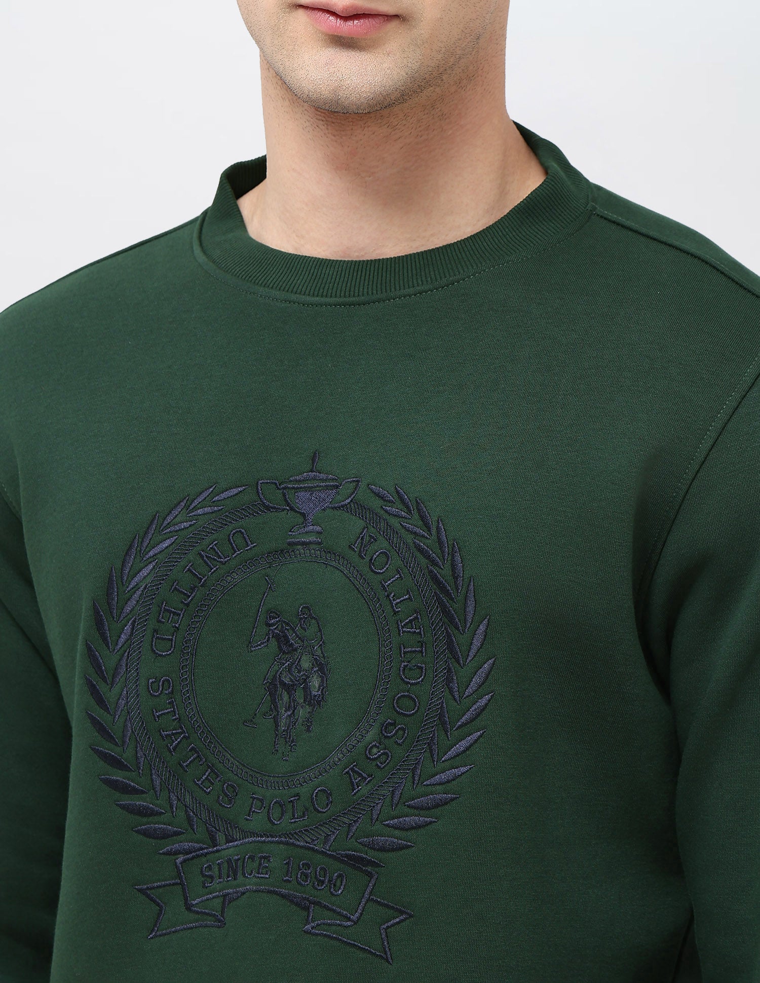 Brand Embroidered Regular Fit Sweatshirt Green - U.S. POLO ASSN. | Large
