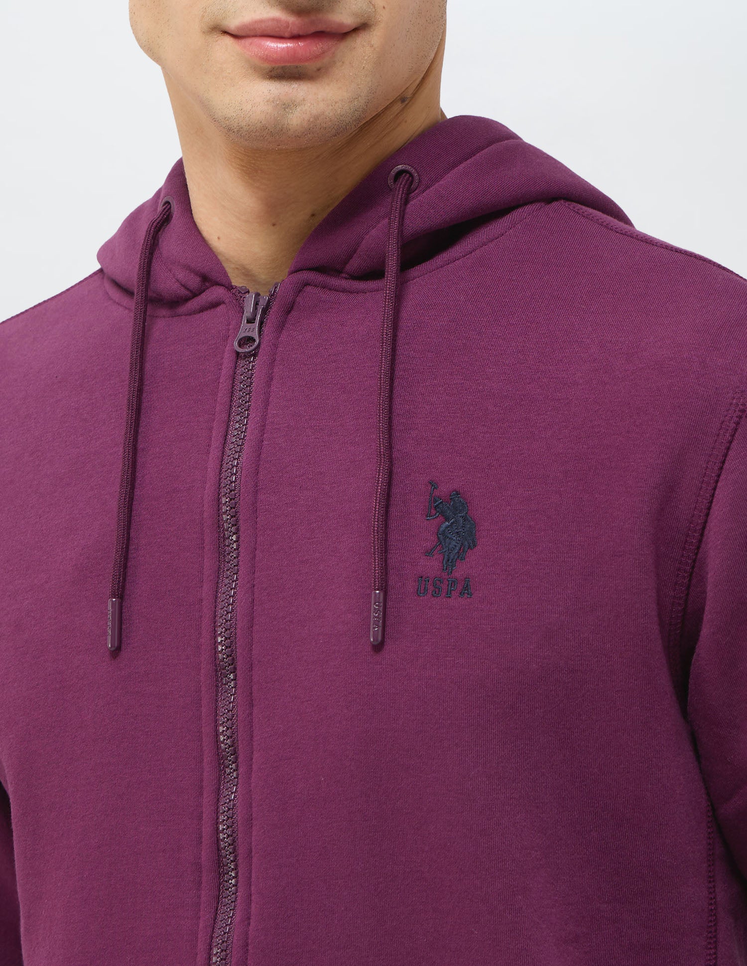Solid Regular Fit Sweatshirt Violet - U.S. POLO ASSN. | Large