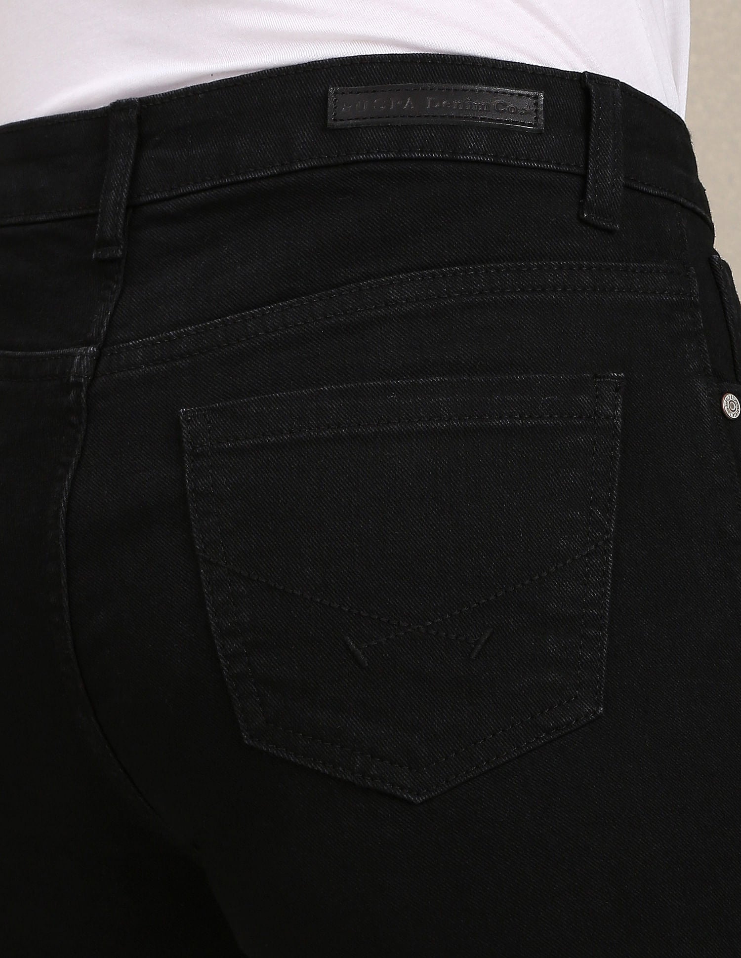 High Rise Flared Slit Jeans Black - U.S. Polo Assn. India | Large