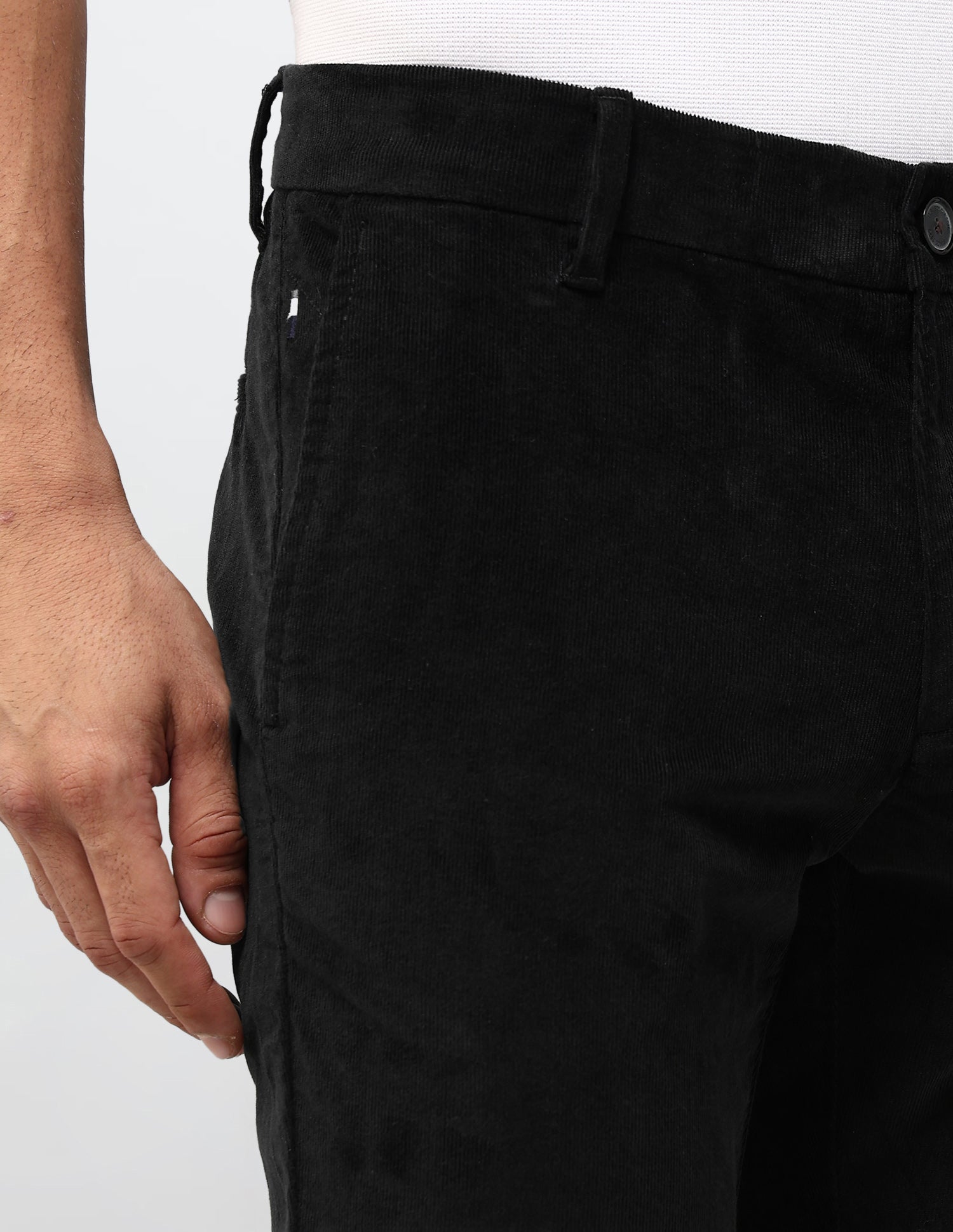 Mid Rise Slim Fit Trousers Black - U.S. POLO ASSN. | Large