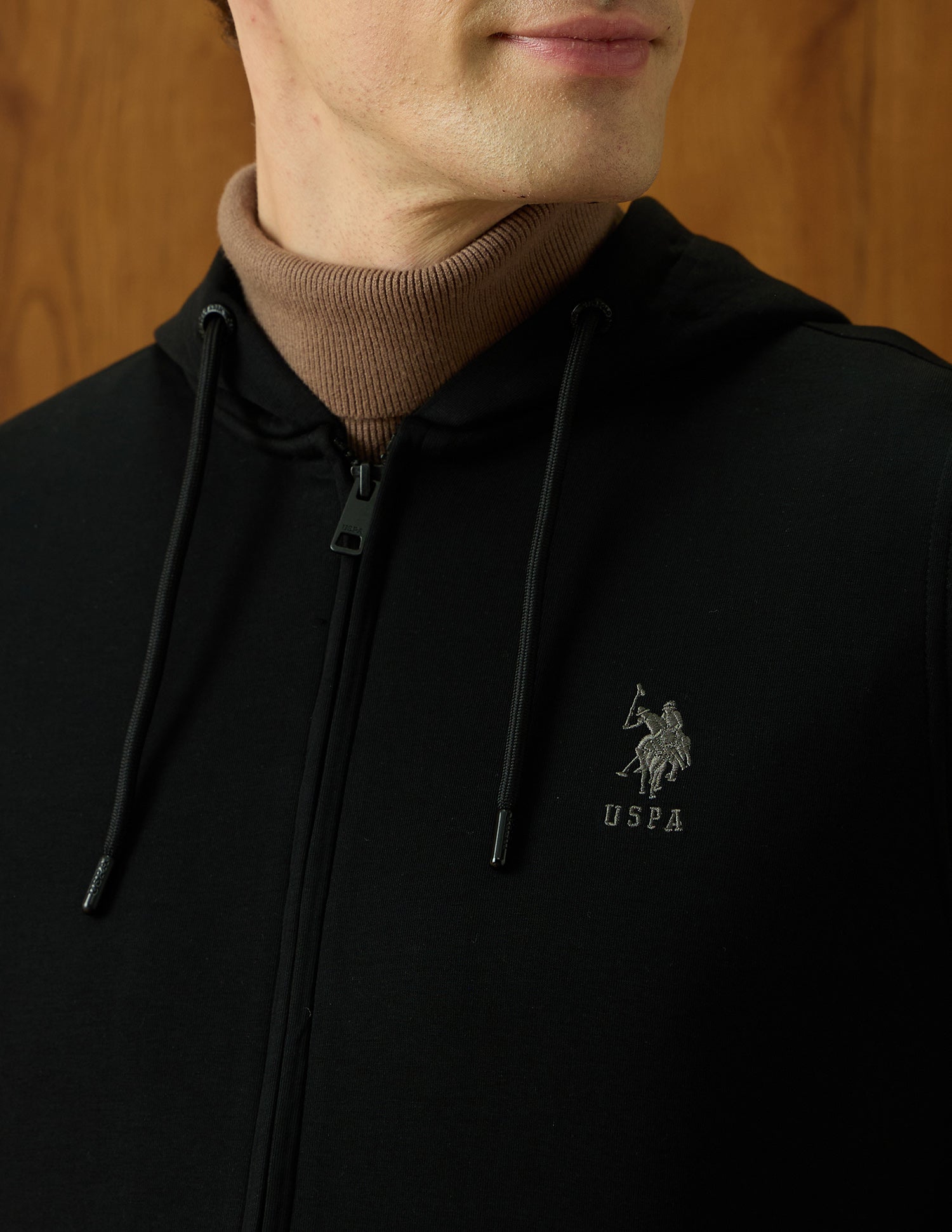 Varsity Theatre Regular Fit Zipper Sweatshirt Black - U.S. POLO ASSN. | Large