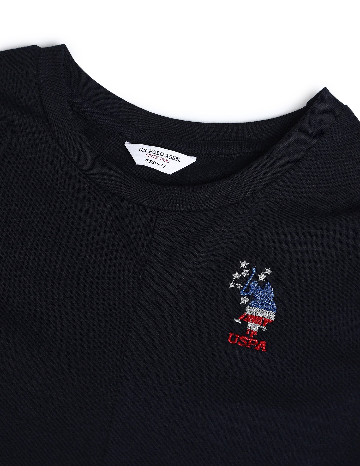 Girls Pure Cotton Brand Printed T-Shirt Navy - U.S. POLO ASSN. | Large