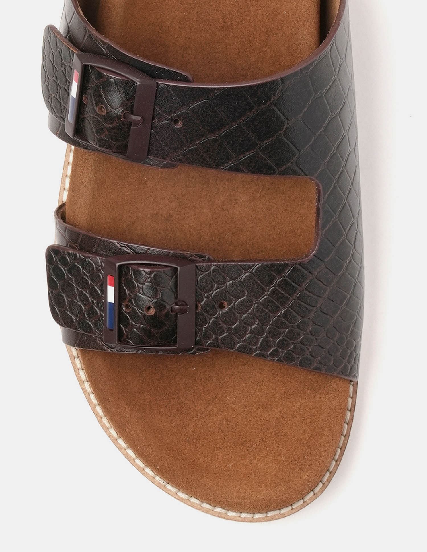 Men Buckle Strap Ace Slippers Brown - U.S. Polo Assn. India | Large