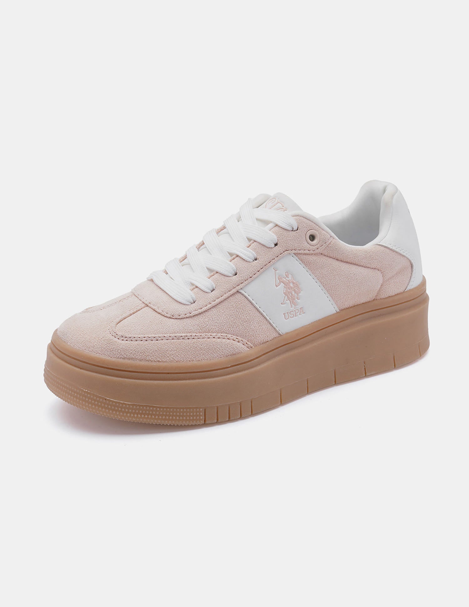 Women Zaira Colourblocked Sneakers Light Pink - U.S. Polo Assn. India | Large