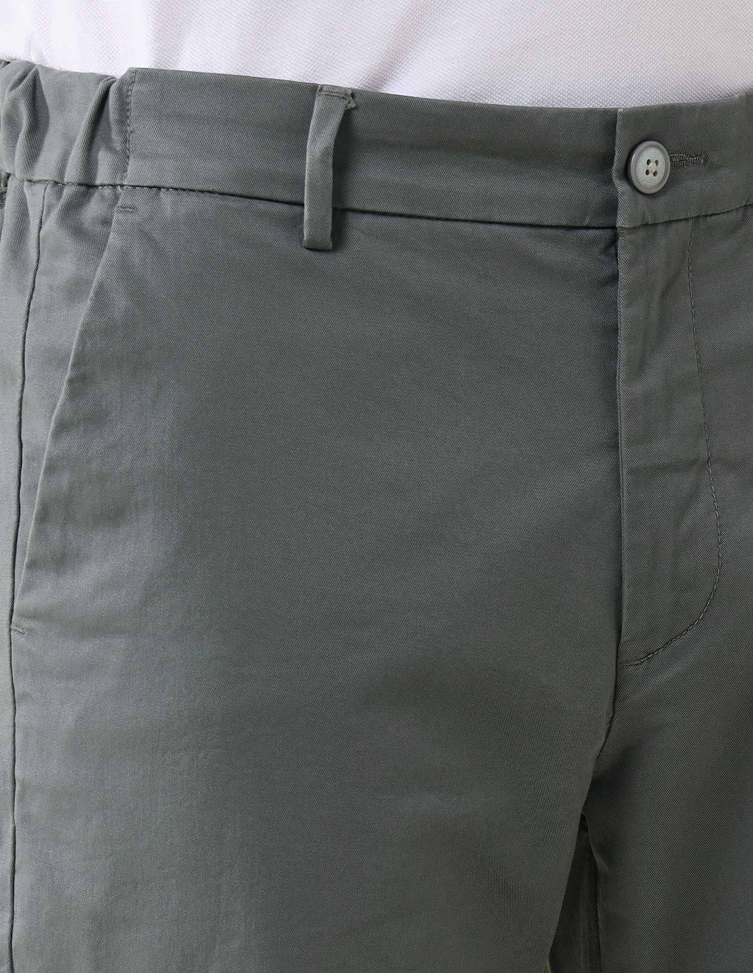 Elasticized Waist Straight Fit Trousers Light Grey - U.S. POLO ASSN. | Large