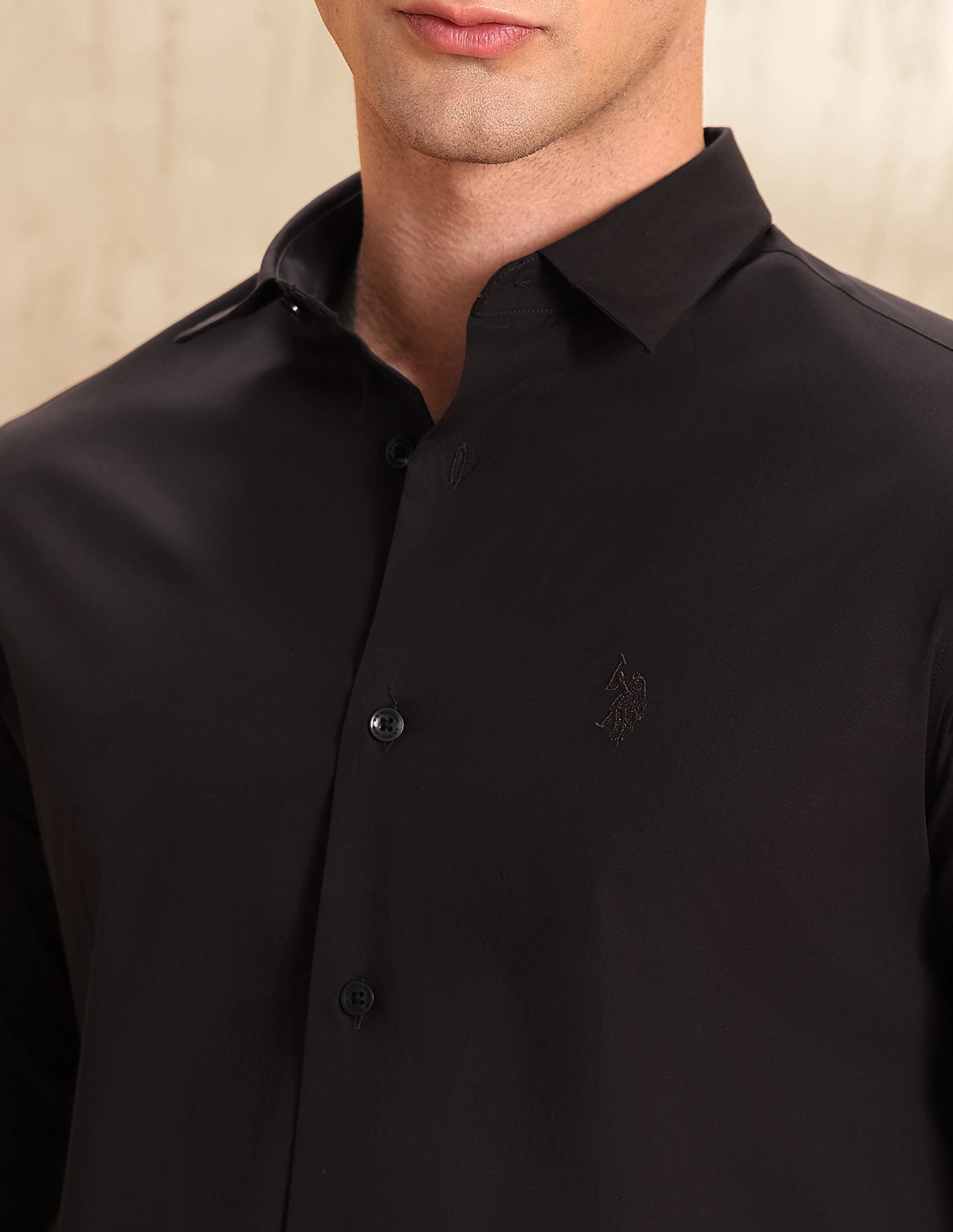 Poplin Tailored Fit Shirt Choco - U.S. POLO ASSN. | Large