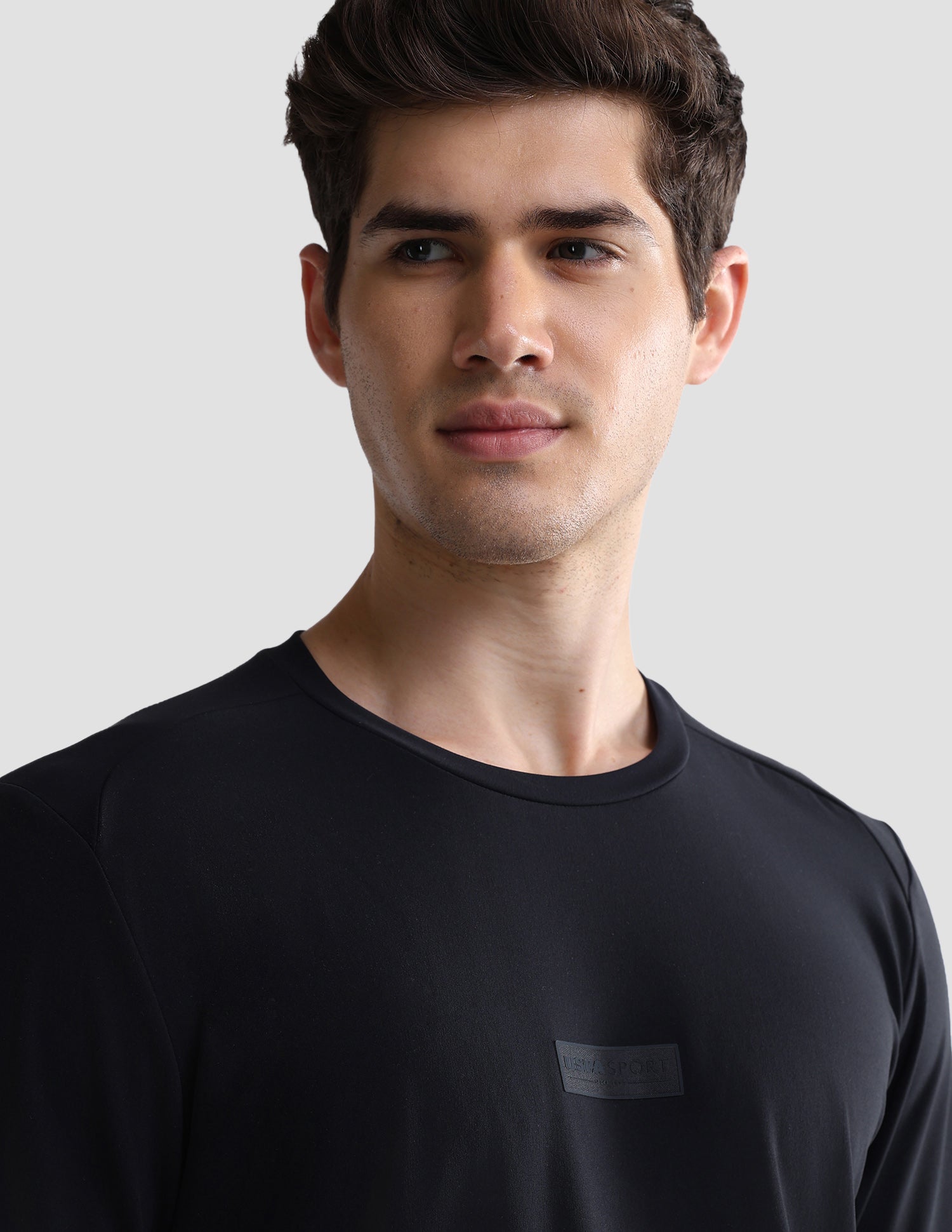 Solid Slim Fit Active T-Shirt Navy - U.S. Polo Assn. India | Large