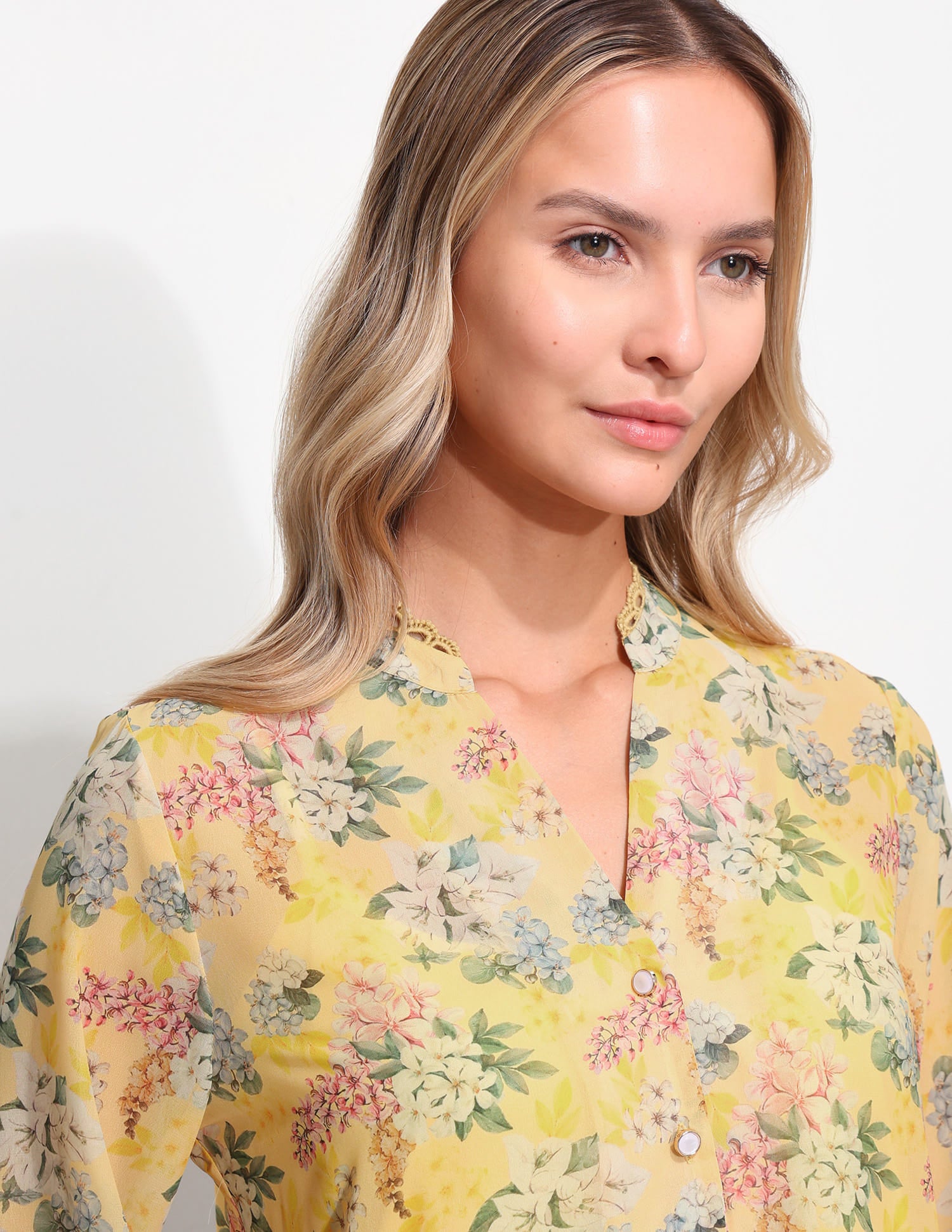 Floral Printed Regular Fit Top Yellow - U.S. Polo Assn. India | Large