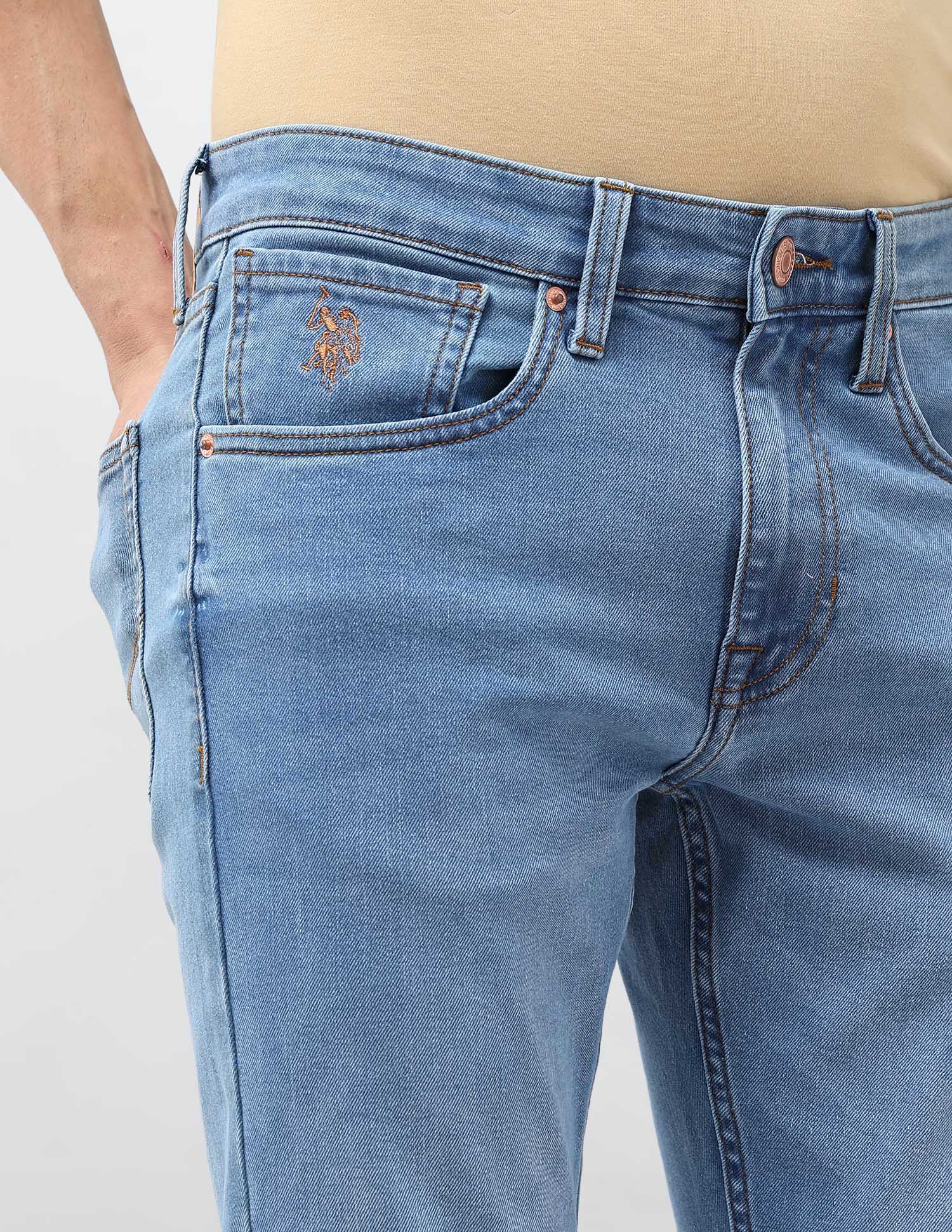 Regallo Skinny Fit Mid Rise Jeans Indigo - U.S. Polo Assn. India | Large