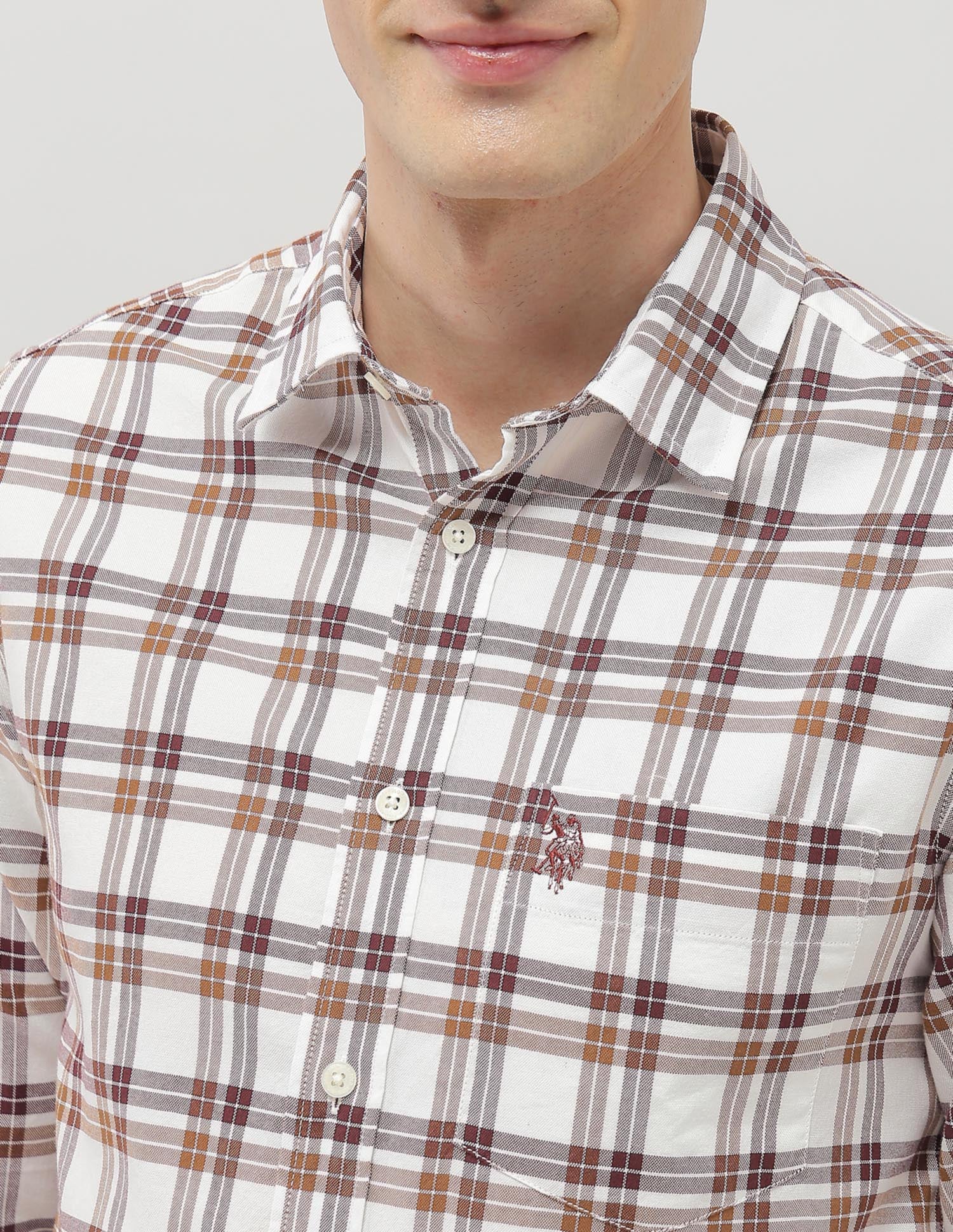 Elvenado Regular Fit Shirt Ochre - U.S. Polo Assn. India | Large