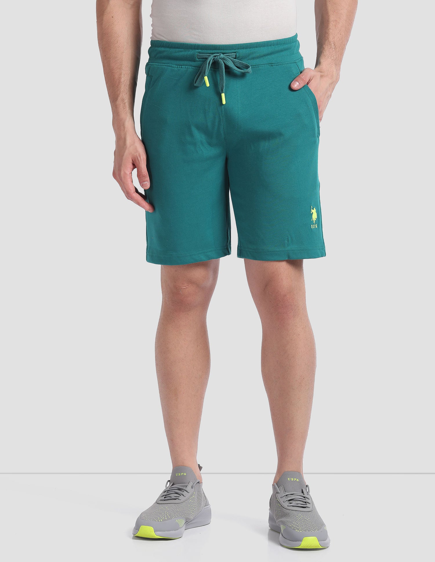 Solid Active AS001 Lounge Shorts - Pack Of 1 Teal Green - U.S. POLO ASSN. | Large