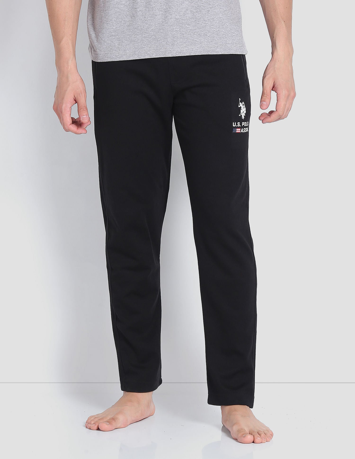 Solid LR006 Lounge Track Pants - Pack Of 1 Black - U.S. POLO ASSN. | Large