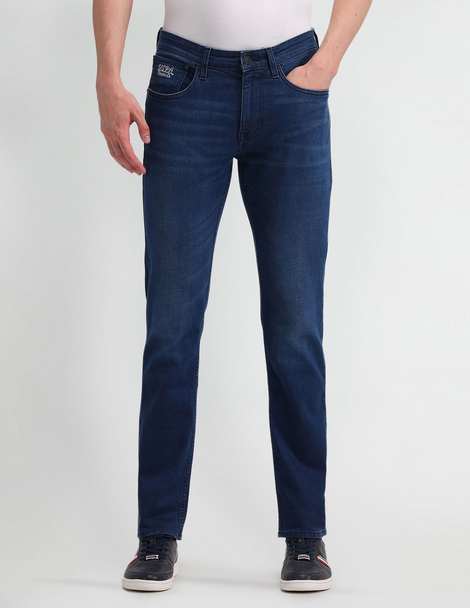 Brandon Slim Tapered Blue Jeans Blue - U.S. Polo Assn. India | Large