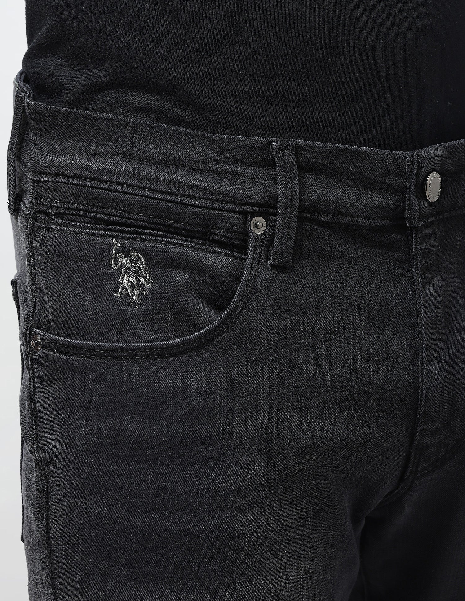 Brandon Slim Tapered Fit Grey Jeans Grey - U.S. Polo Assn. India | Large