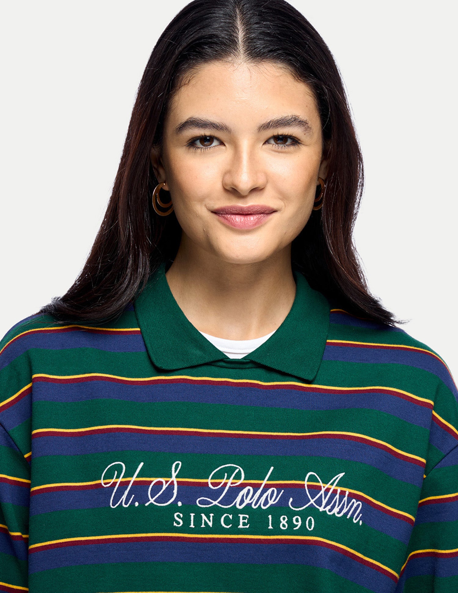 Horizontal Striped Relaxed Fit Sweatshirt Multicolour - U.S. Polo Assn. India | Large