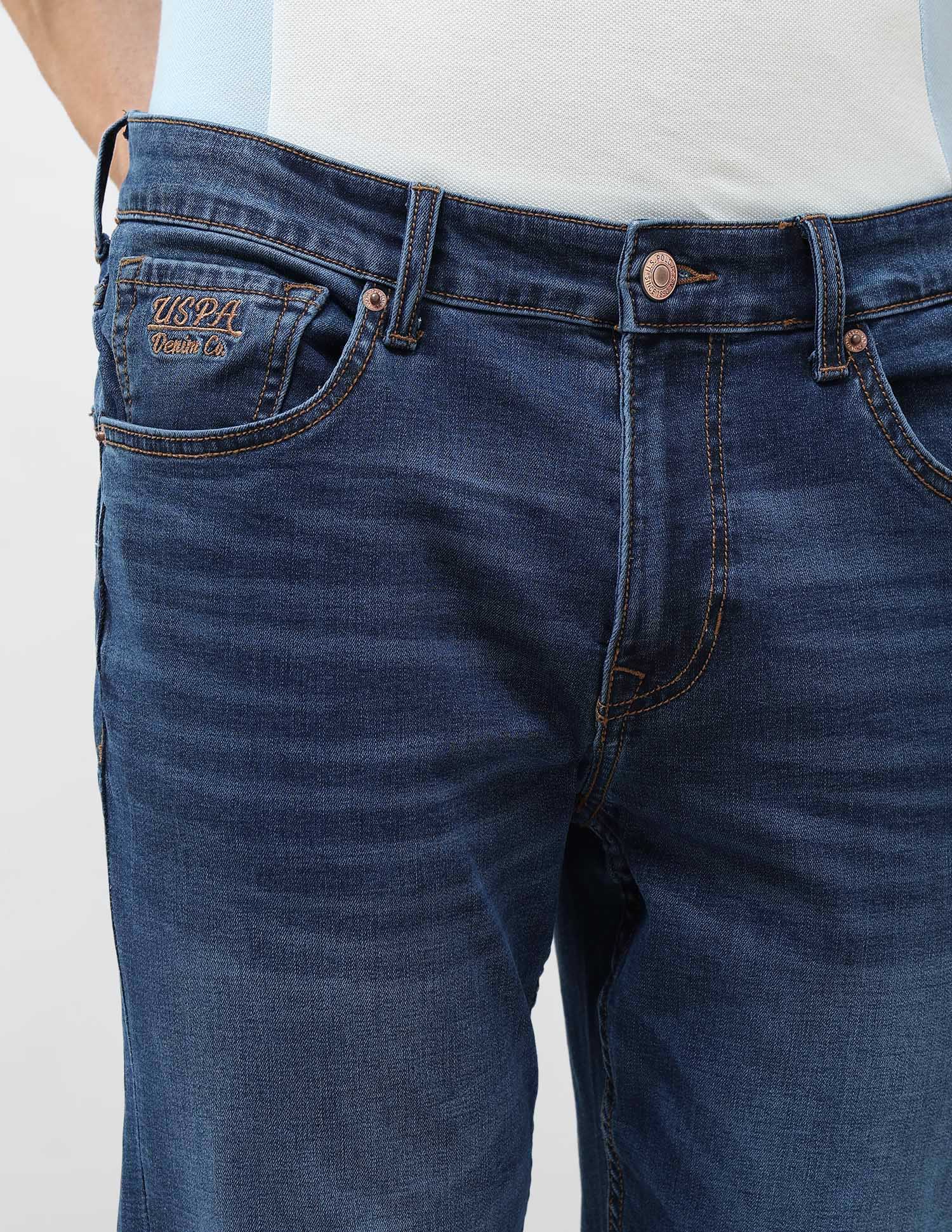 Brandon Slim Tapered Fit Blue Jeans Indigo - U.S. POLO ASSN. | Large