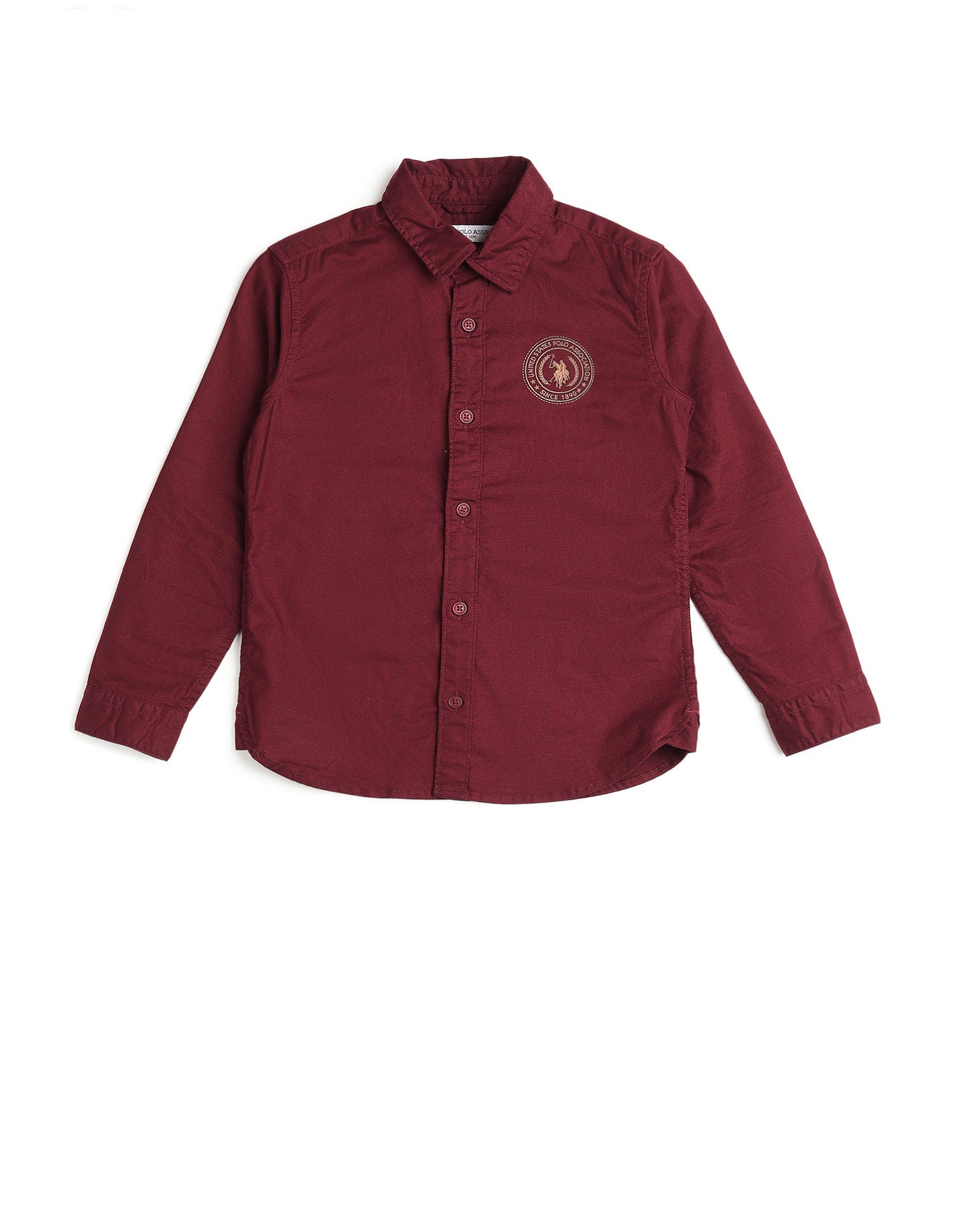 Boys Oxford Brand Embroidered Shirt Red - U.S. POLO ASSN. | Large