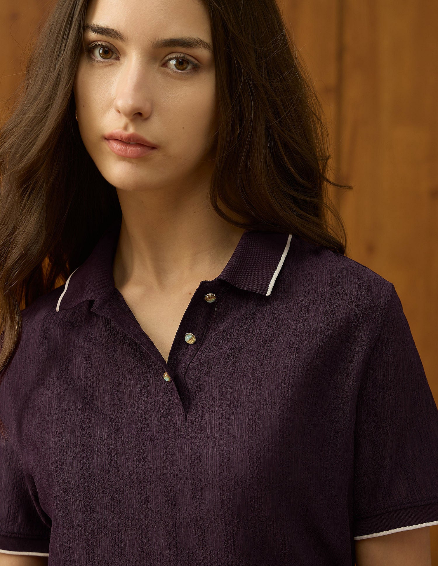 Boxy Fit Textured Polo Shirt Wine - U.S. POLO ASSN. | Large