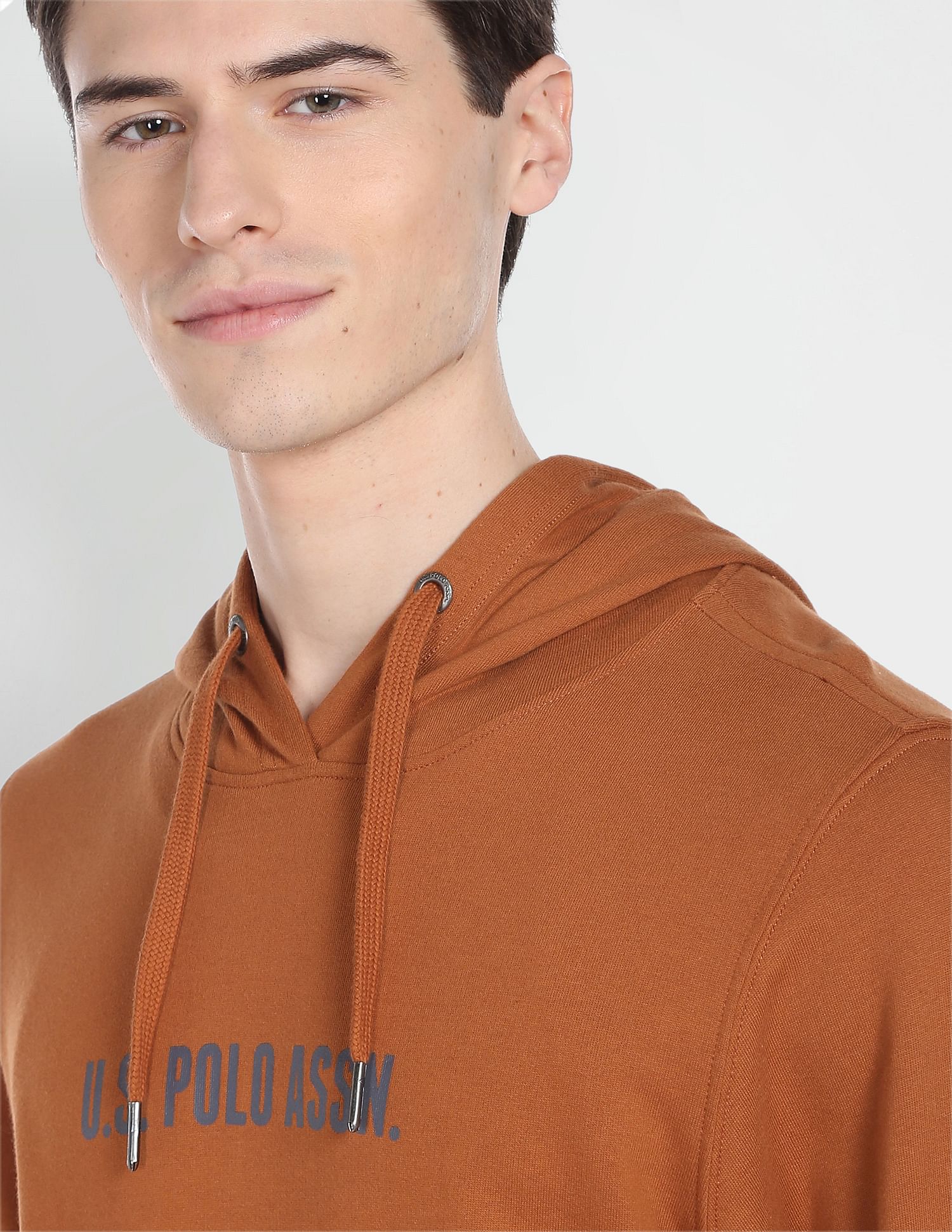 Essential Hooded Sweatshirt Rust - U.S. POLO ASSN. | Large
