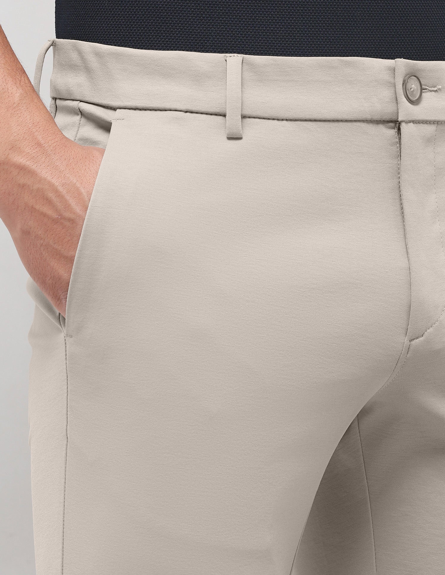 Denver Slim Fit Mid Rise Trousers Stone - U.S. Polo Assn. India | Large