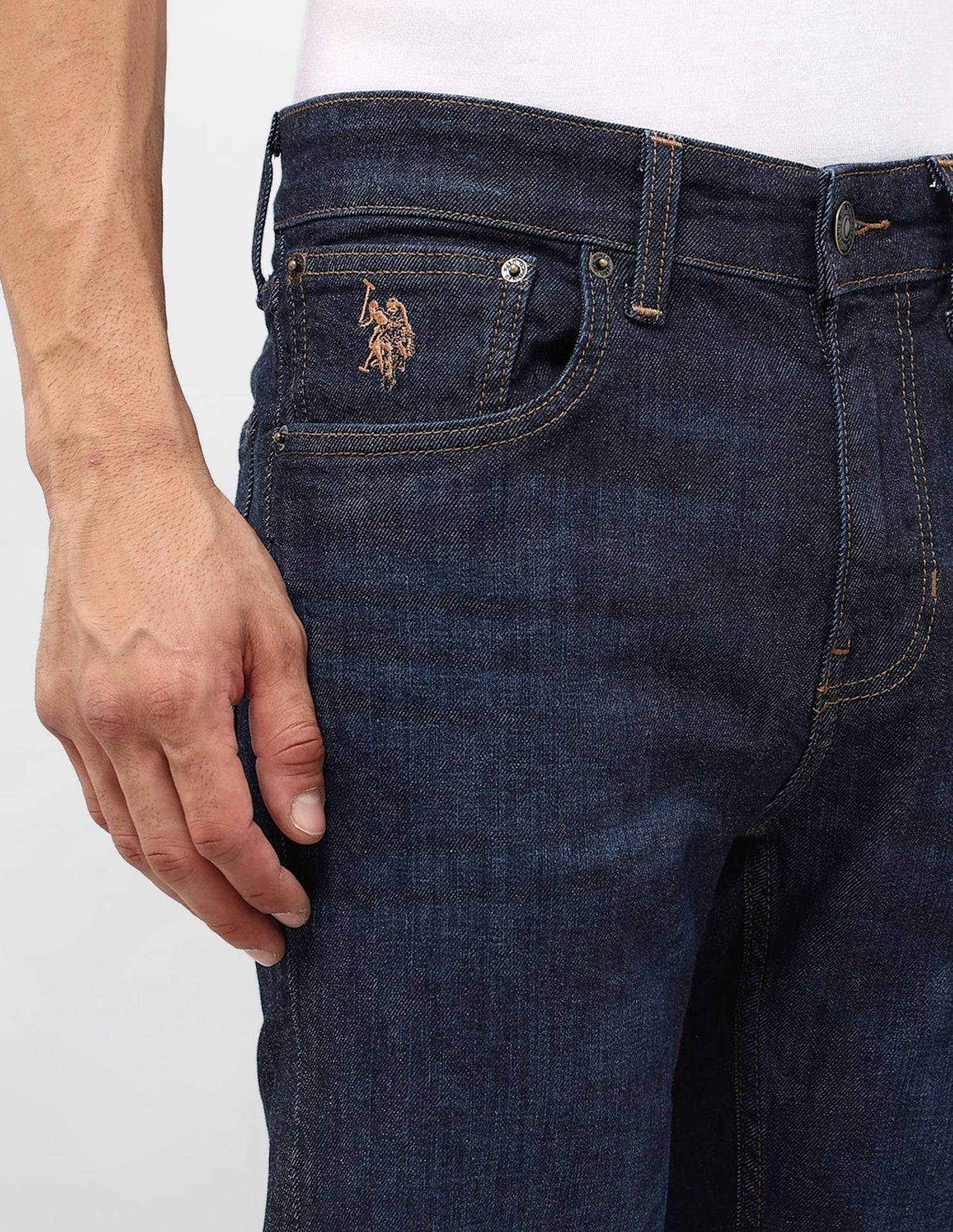 Regallo Skinny Fit Blue Jeans Dark Blue - U.S. POLO ASSN. | Large