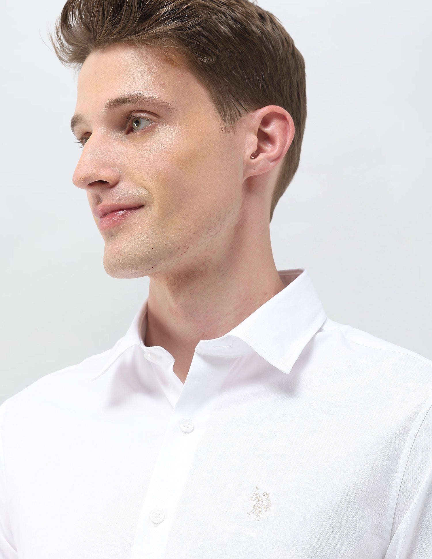 Dobby Textured Shirt White - U.S. Polo Assn. India | Large