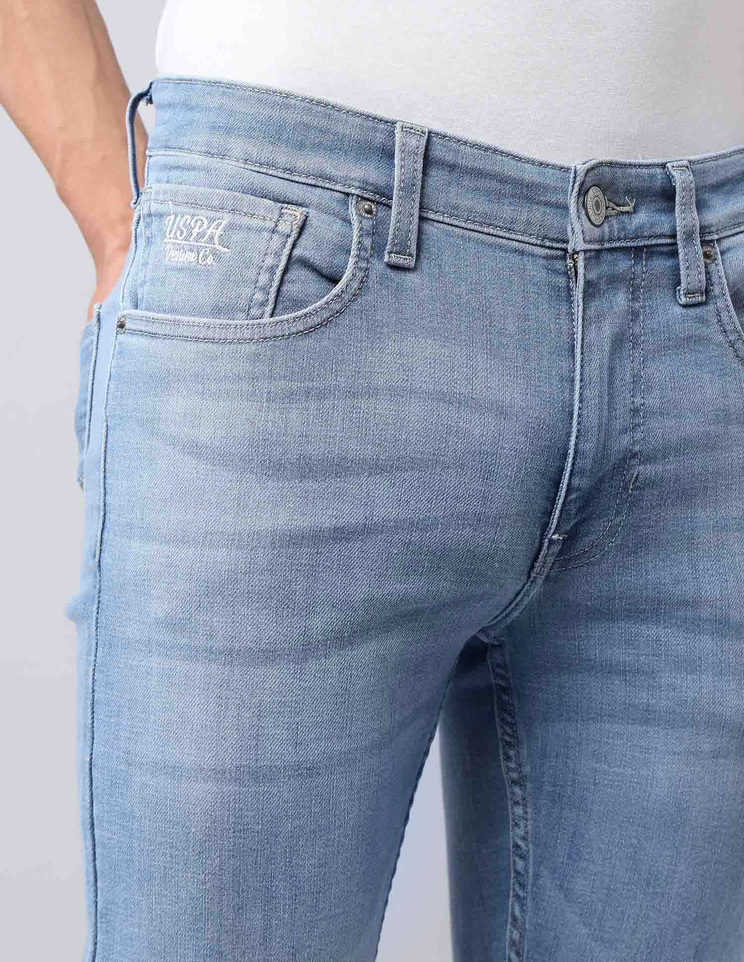 Regallo Skinny Fit Blue Jeans Light Blue - U.S. Polo Assn. India | Large