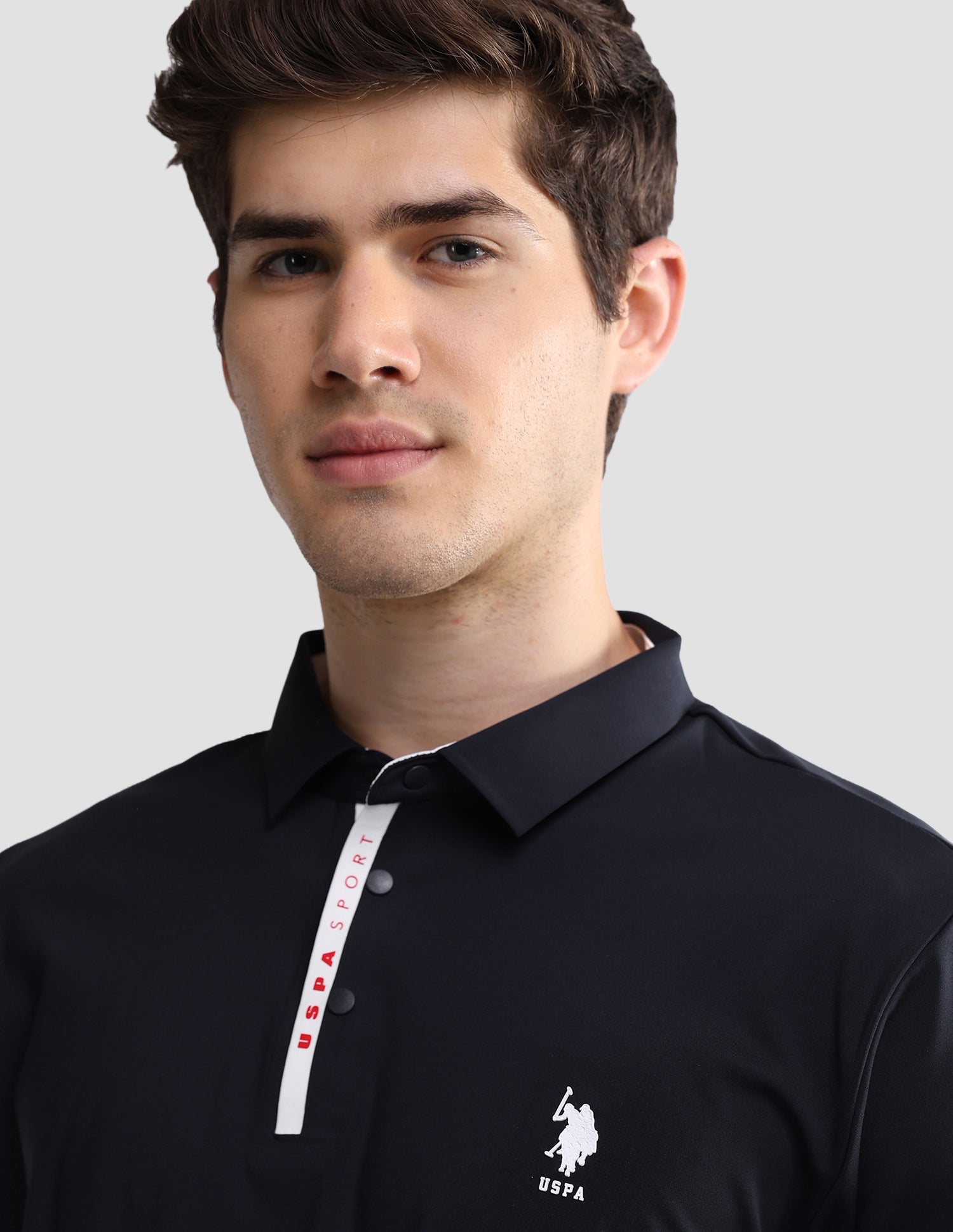 Solid Slim Fit Active Polo Shirt Navy - U.S. Polo Assn. India | Large