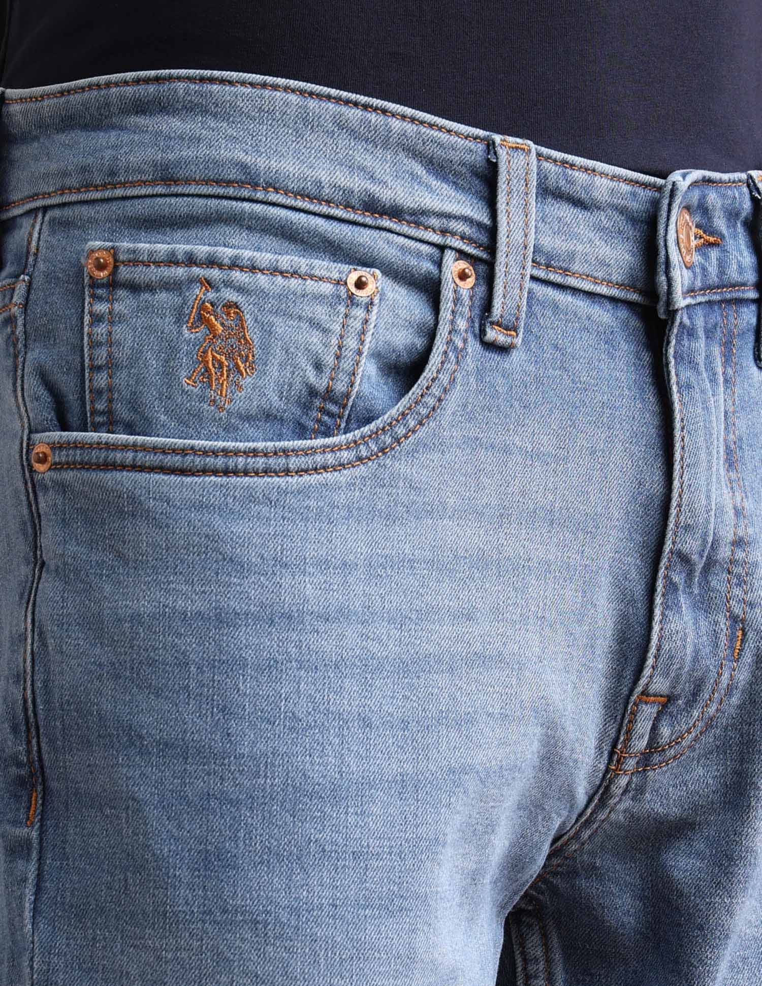 Stone Wash Brandon Slim Fit Jeans Blue - U.S. POLO ASSN. | Large