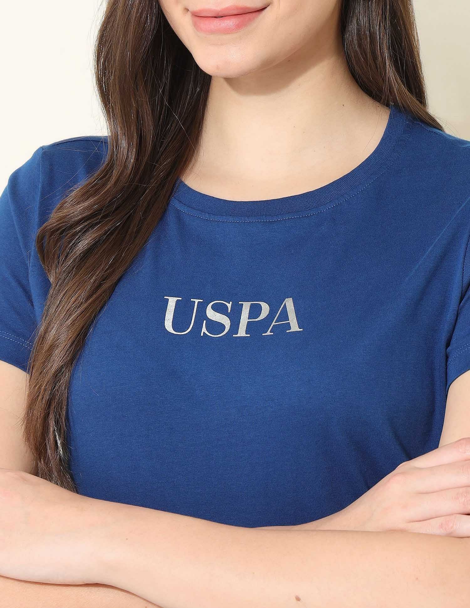 Regular Fit Brand Printed T-Shirt Royal Blue - U.S. POLO ASSN. | Large