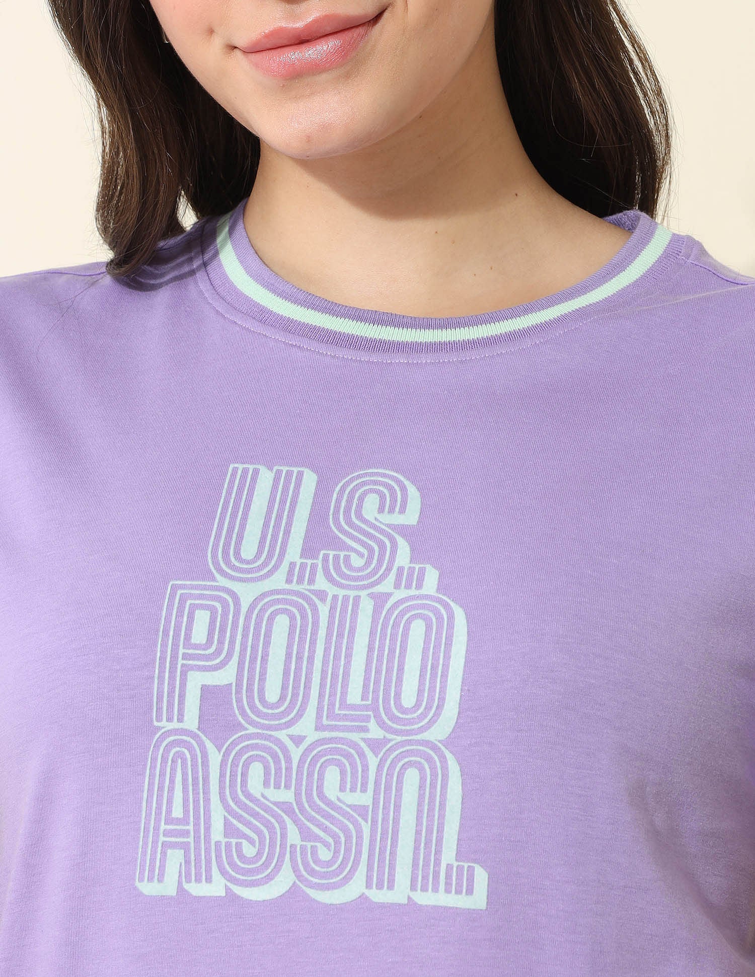 Regular Fit Brand Printed T-Shirt Lavender - U.S. POLO ASSN. | Large