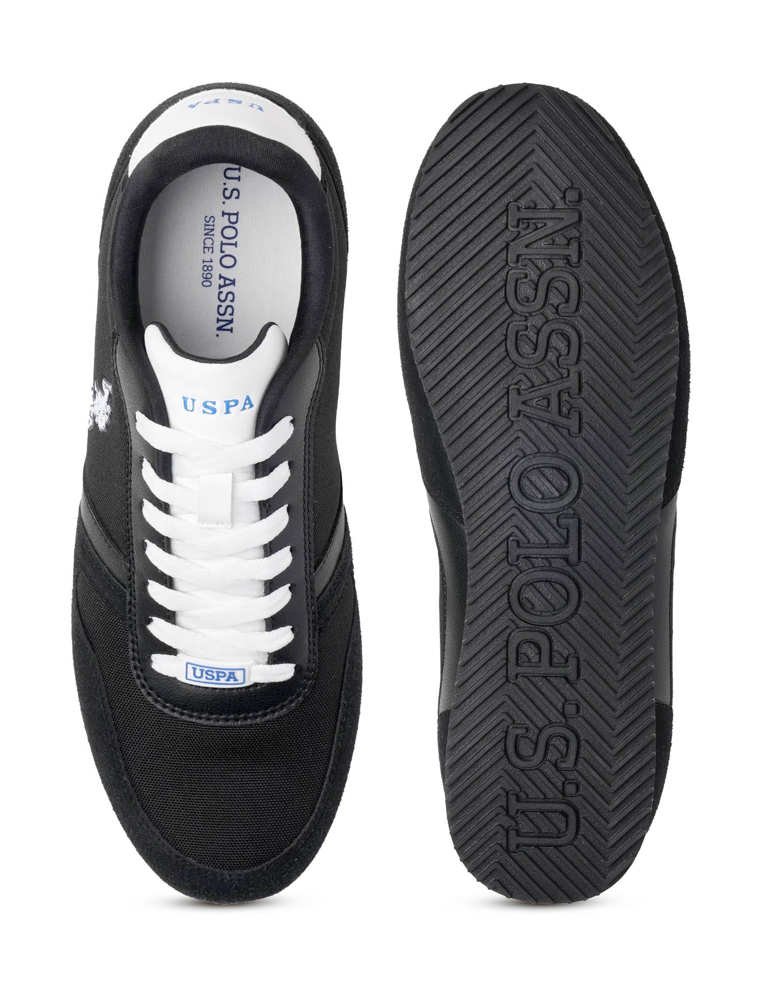 Colour Blocked Clemt 4.0 Sneakers Black - U.S. Polo Assn. India | Large
