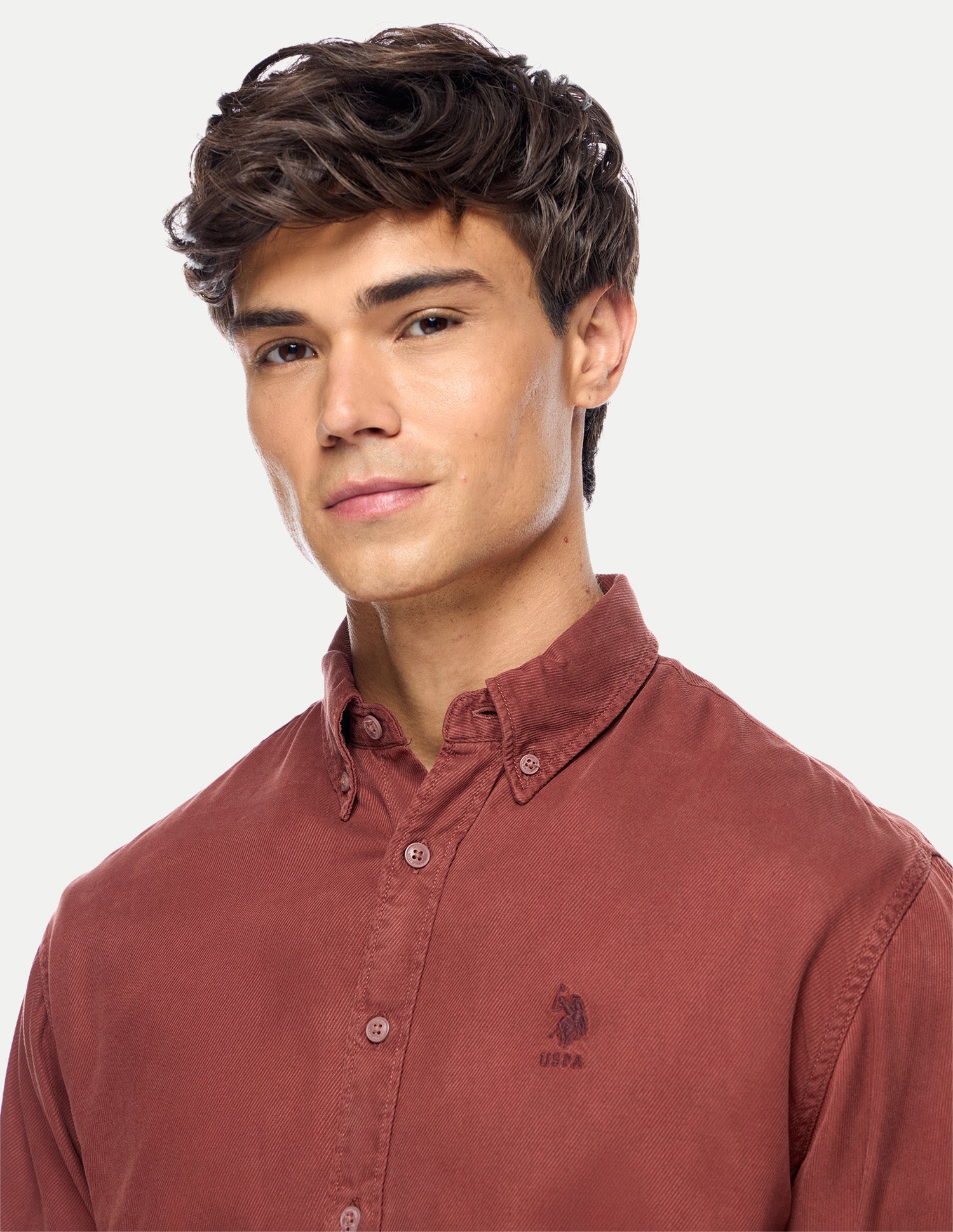 Relaxed Fit Button Down Shirt Rust - U.S. Polo Assn. India | Large