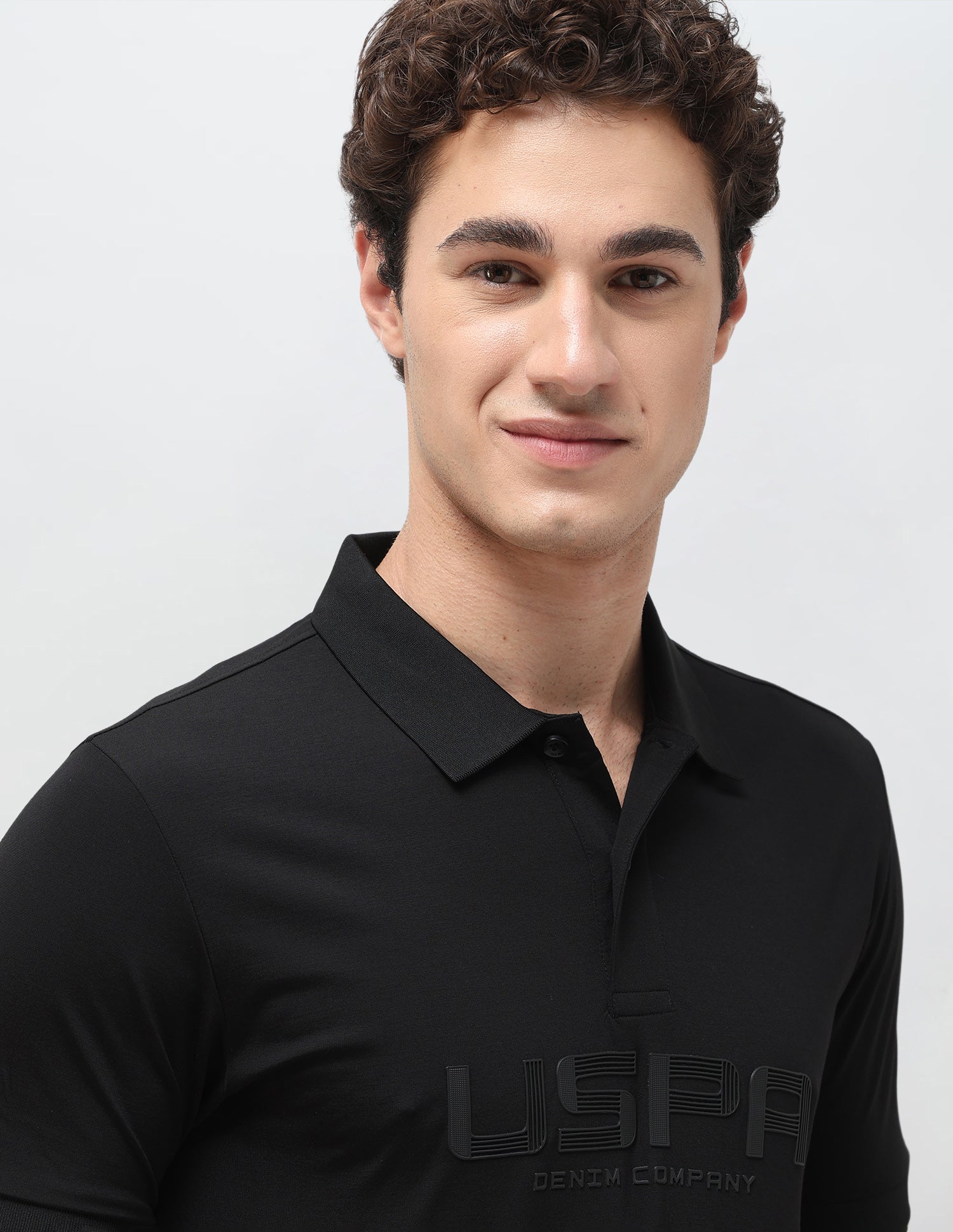 Brand Embroidered Polo Shirt Black - U.S. Polo Assn. India | Large