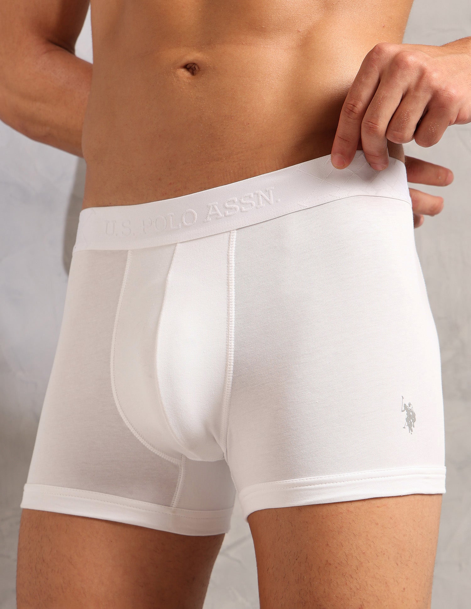 Moisture Control Breathable PT006 Trunks - Pack Of 1 White - U.S. POLO ASSN. | Large