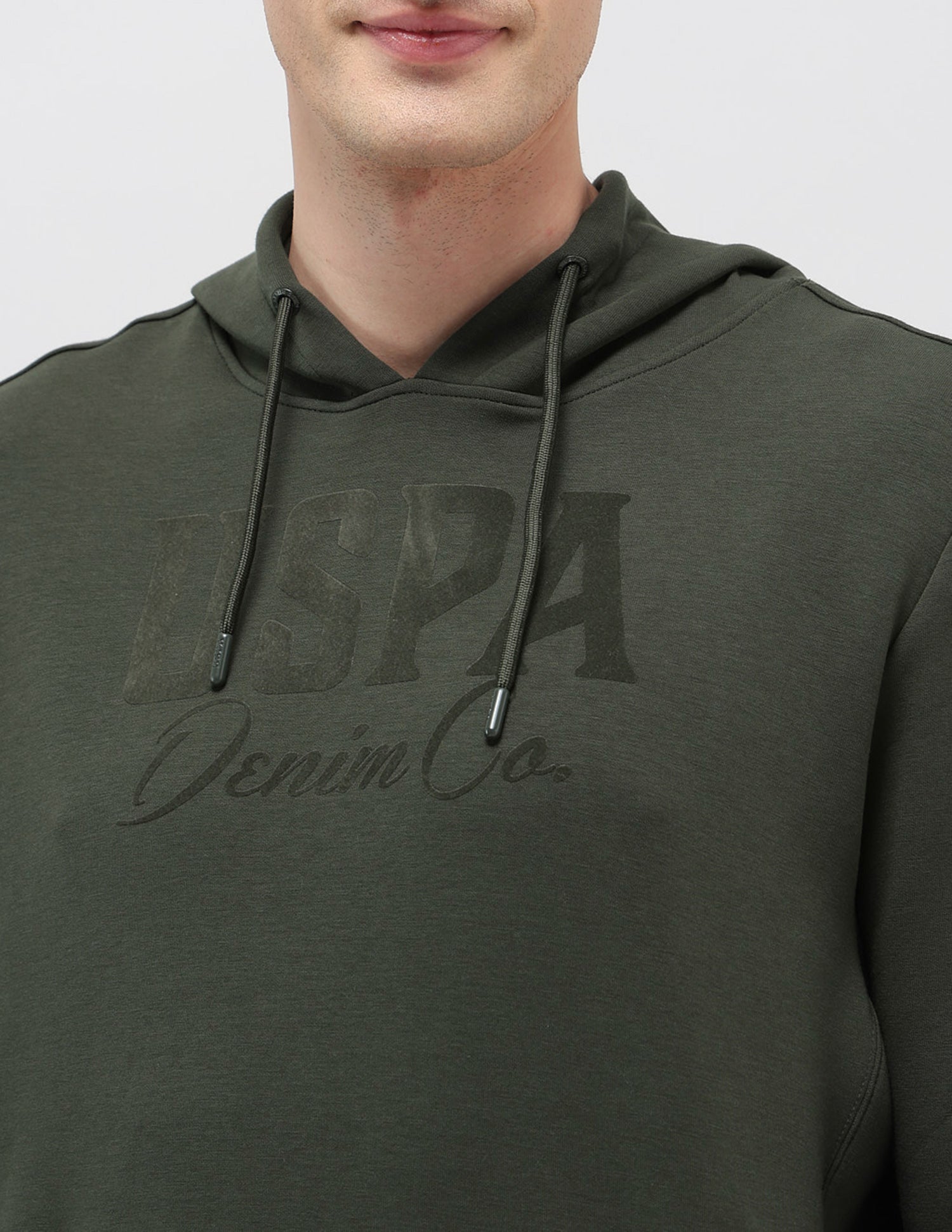 Brand Printed Regular Fit Sweatshirt Olive - U.S. POLO ASSN. | Large