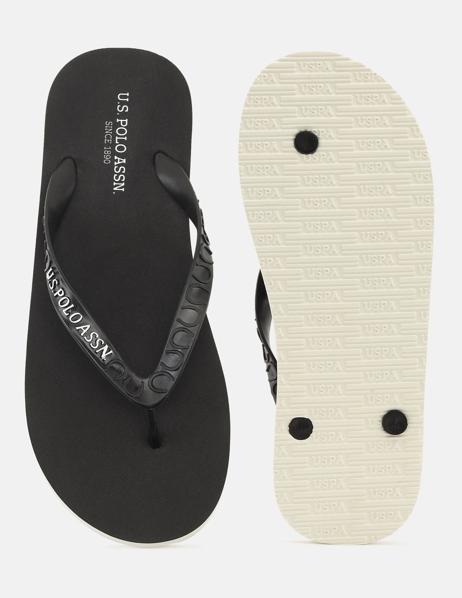 Murphy Flip Flops Black - U.S. Polo Assn. India | Large