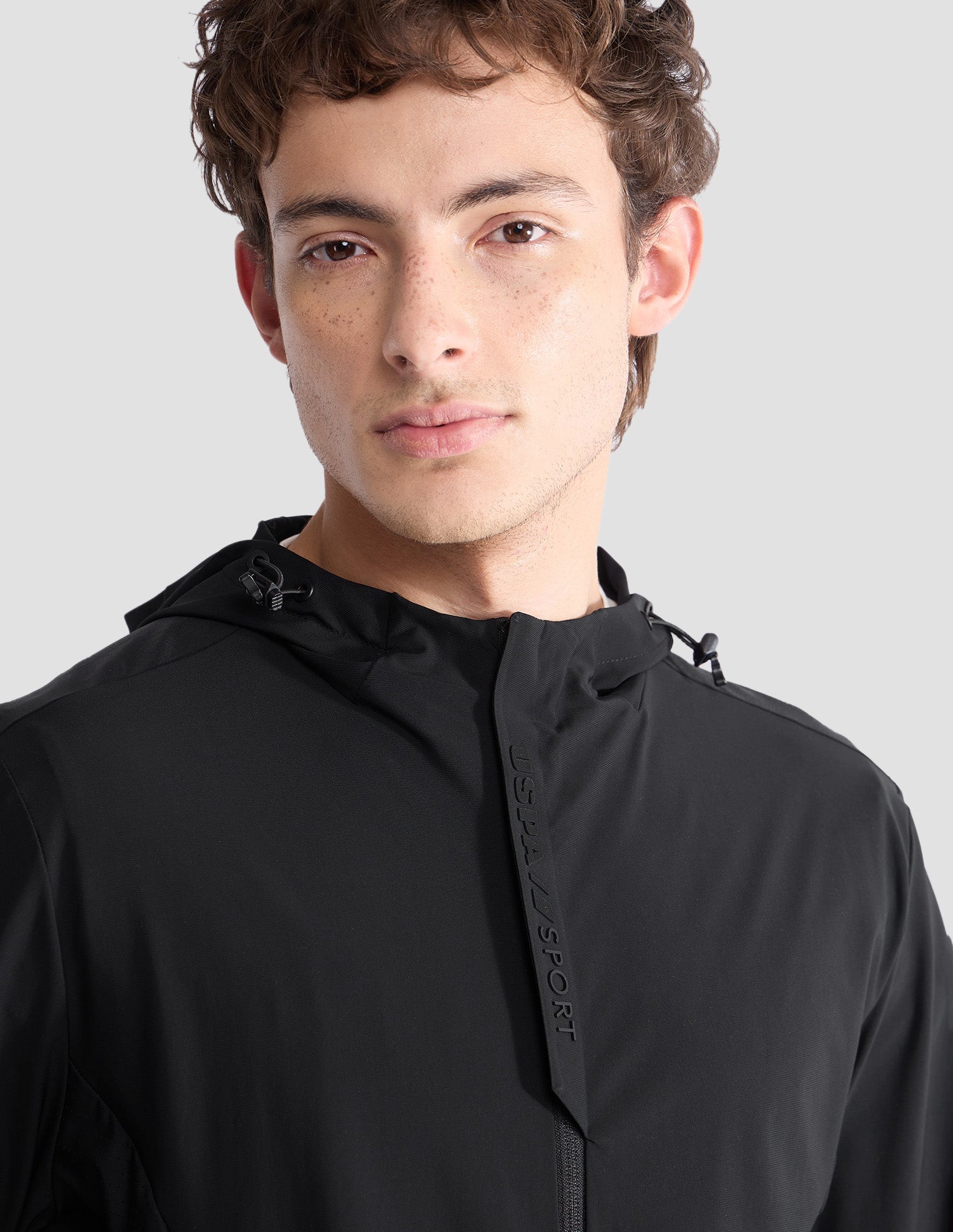 Slim Fit Active Zipper Jacket Black - U.S. Polo Assn. India | Large