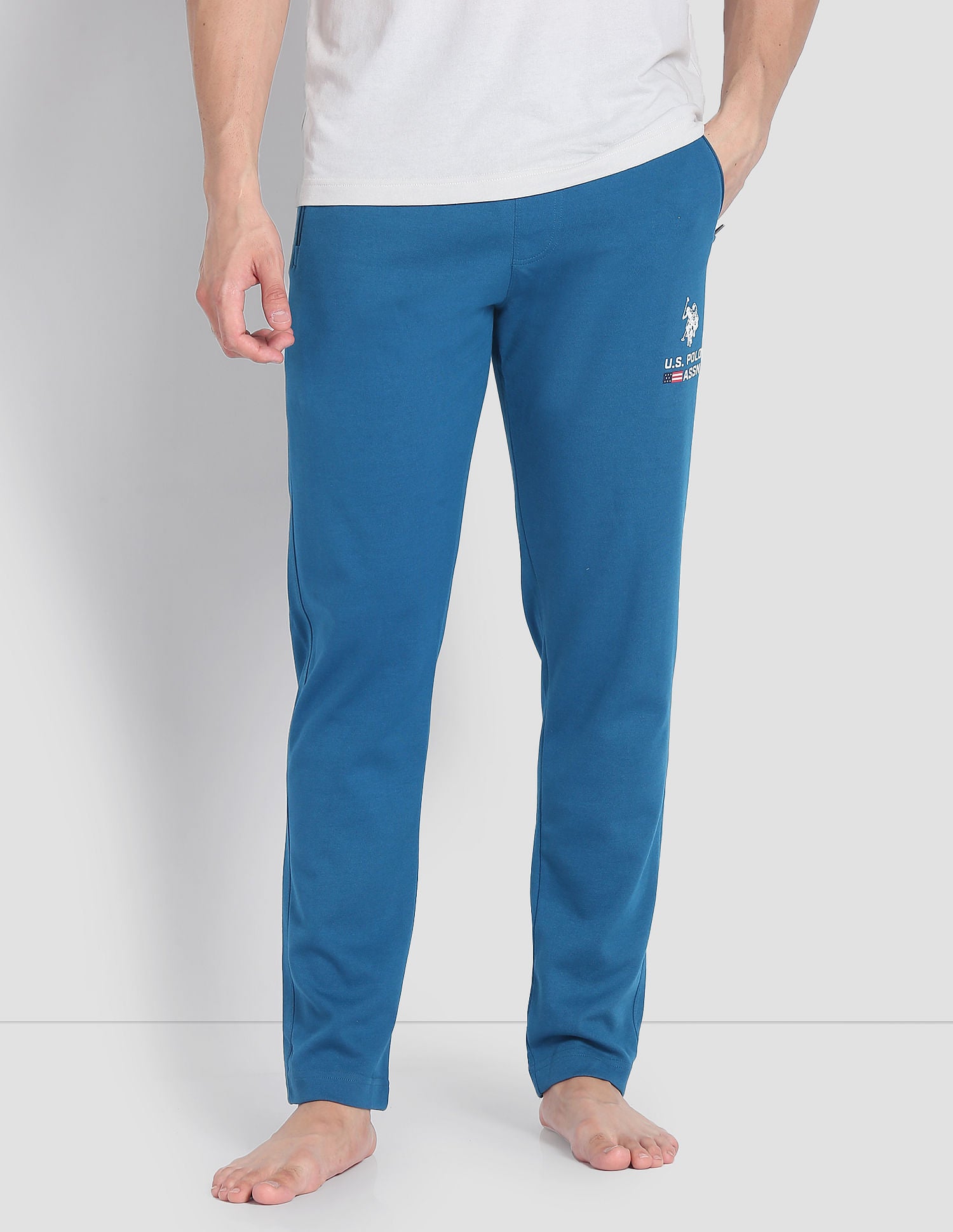 Solid LR006 Lounge Track Pants - Pack Of 1 Teal - U.S. POLO ASSN. | Large