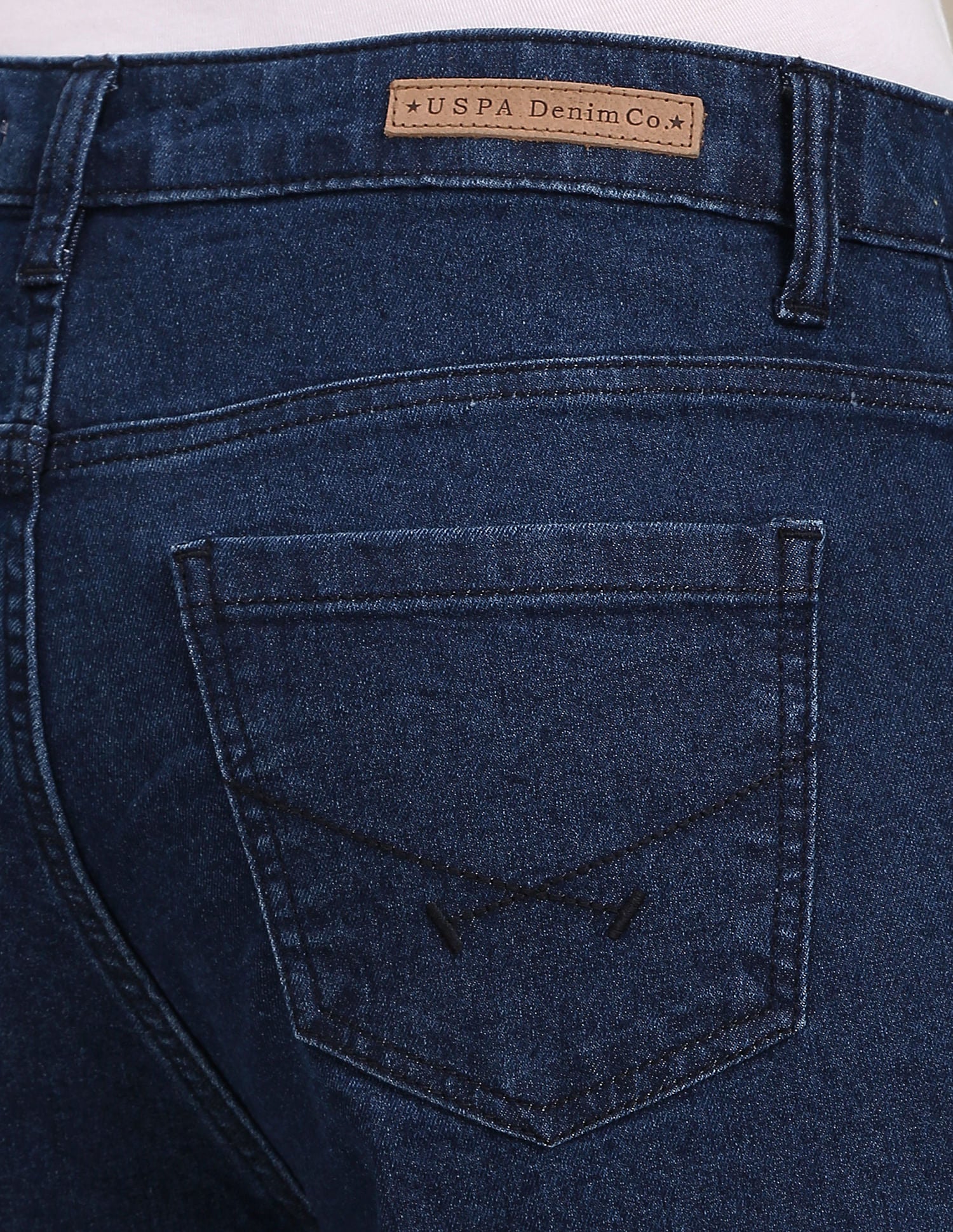 Stone Wash Flared Jeans Dark Blue - U.S. Polo Assn. India | Large