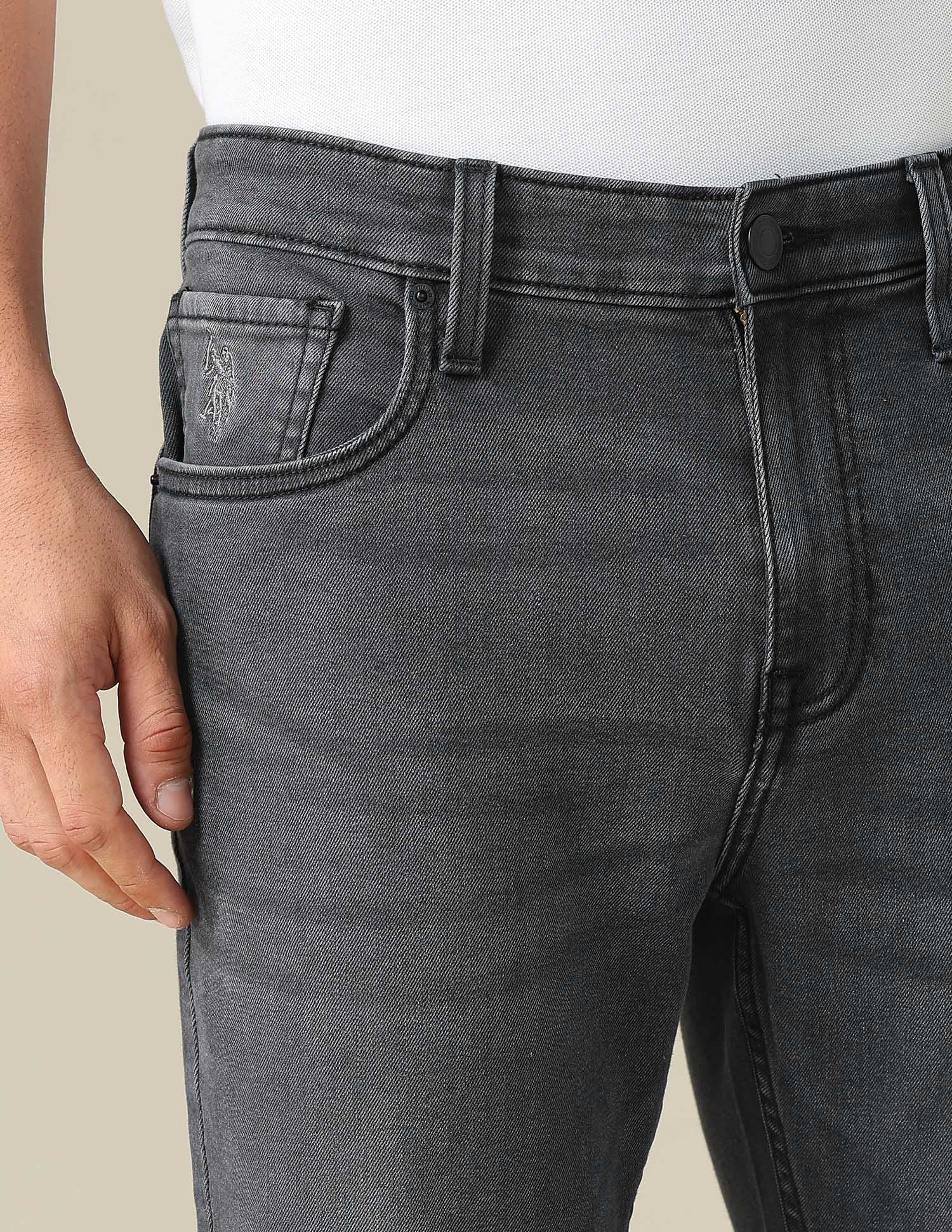 Cole Comfort Cropped Fit Black Jeans Black - U.S. POLO ASSN. | Large