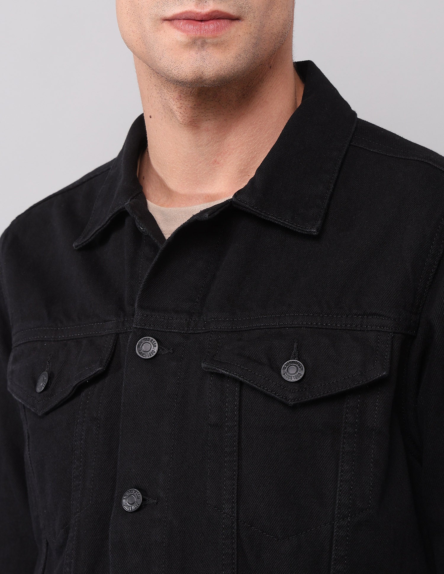 Solid Regular Fit Denim Jacket Dark Wash - U.S. Polo Assn. India | Large