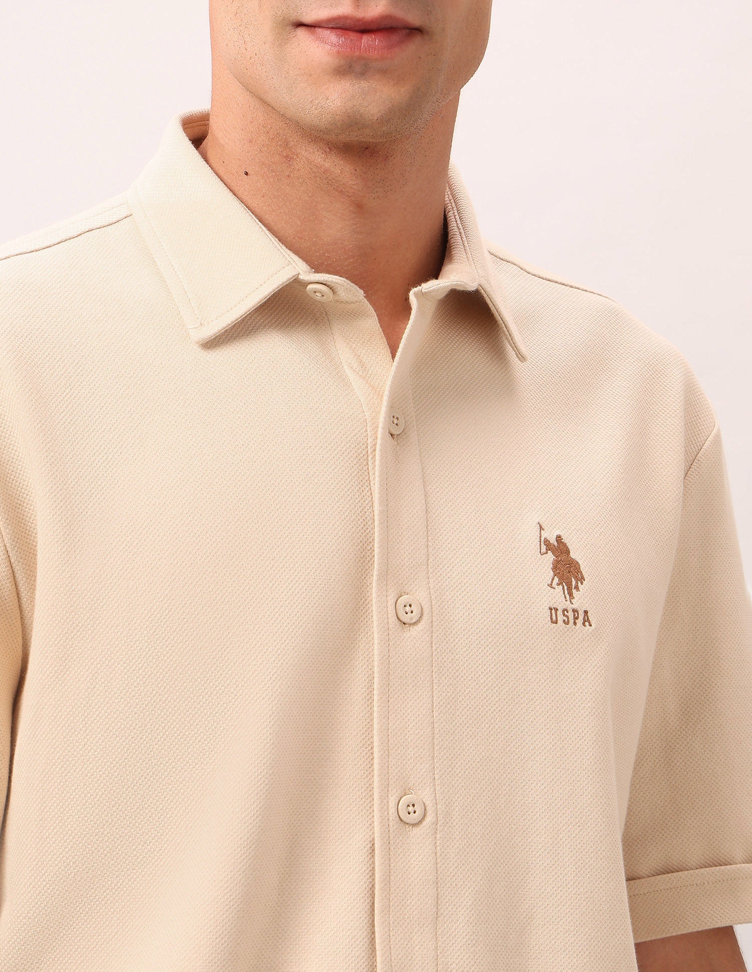 Relaxed Fit Aftergame  Shirt Ivory - U.S. Polo Assn. India | Large