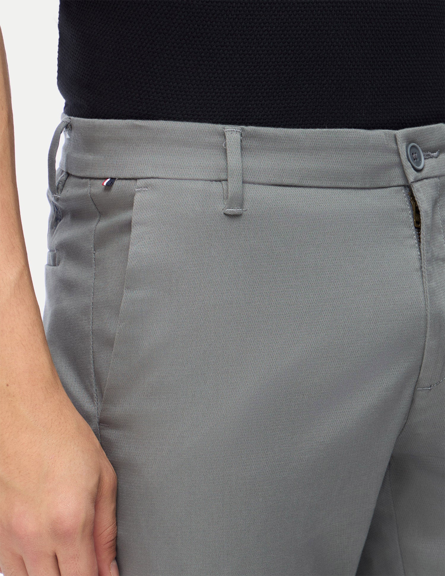 Austin Trim Regular Fit Mid Rise Trousers Grey - U.S. Polo Assn. India | Large
