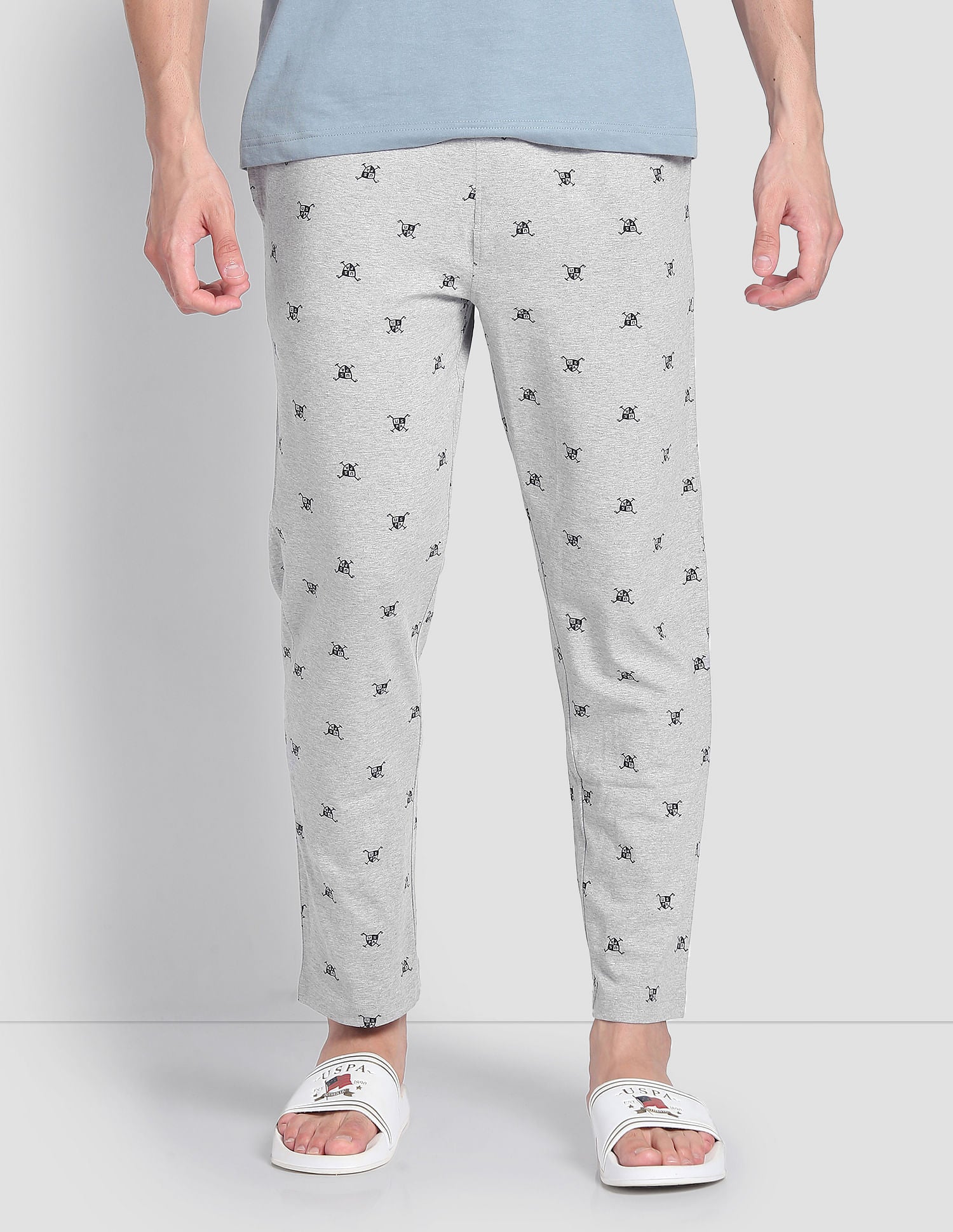 Signature Print LP002 Lounge Pants - Pack Of 1 Grey - U.S. POLO ASSN. | Large