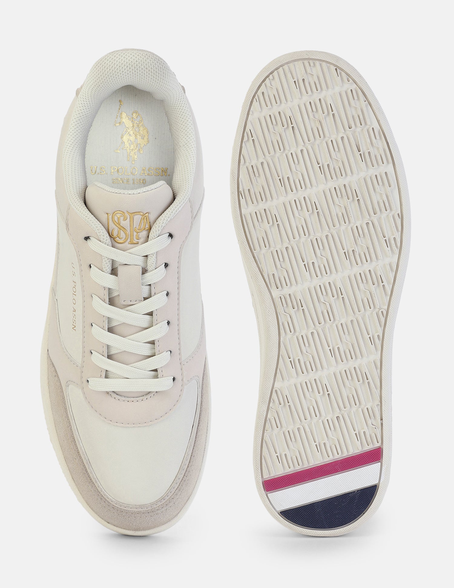 Colour Blocked Reina Sneakers Beige - U.S. Polo Assn. India | Large
