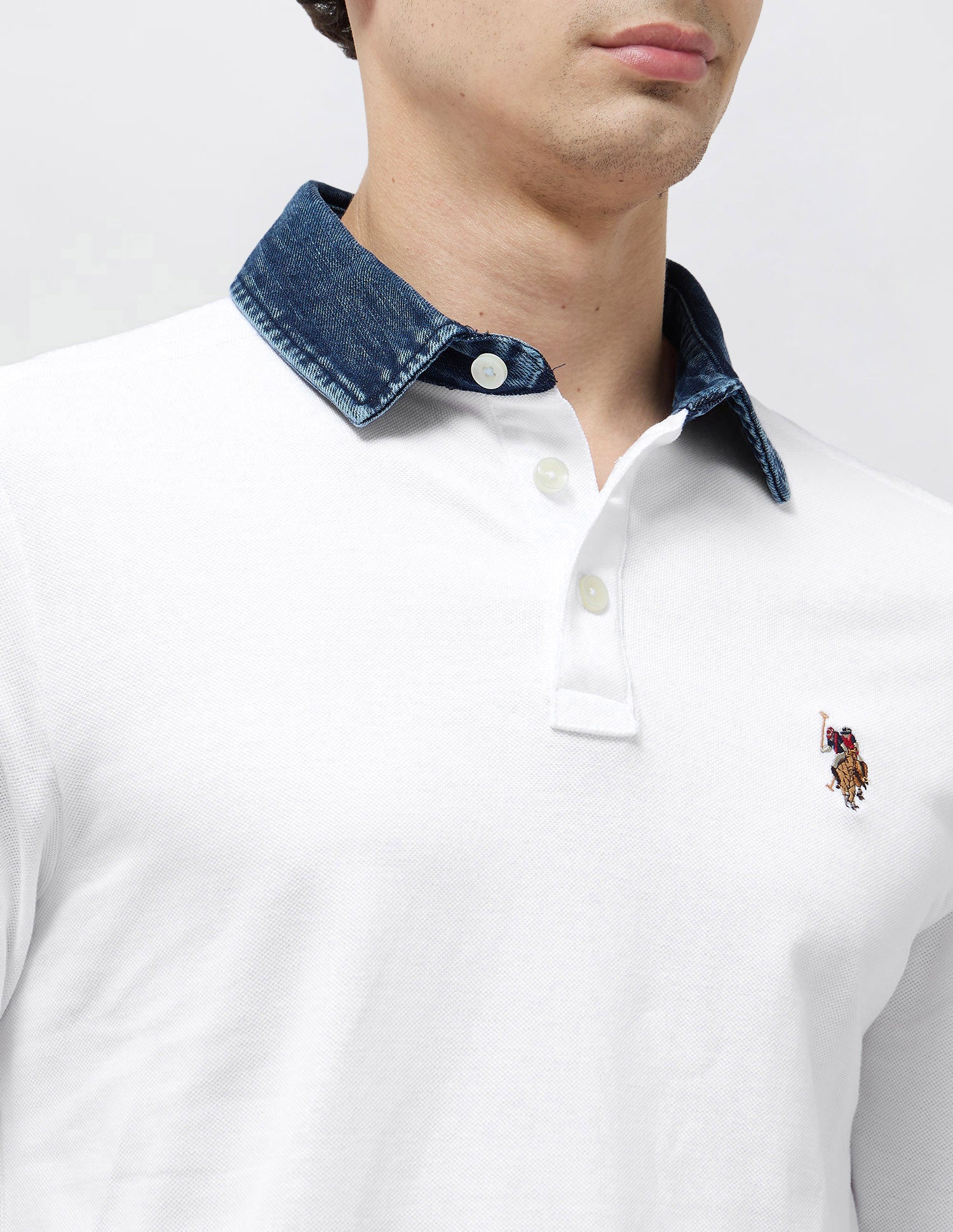 Solid Regular Fit Polo Shirt White - U.S. POLO ASSN. | Large